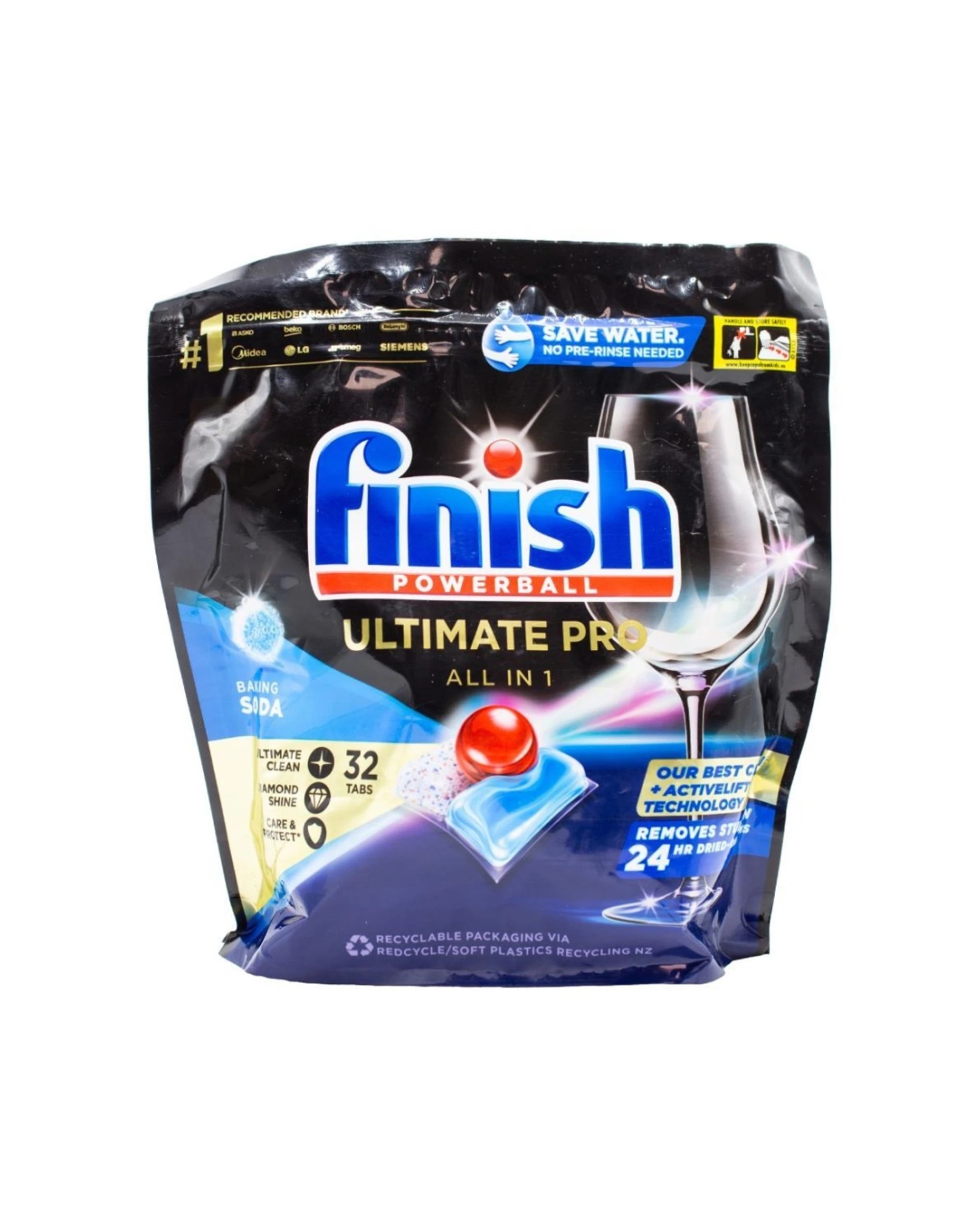 1 Finish Powerball Ultimate Pro All In 1 Baking Soda 32 Dishwasher Tablets, 1 of 3