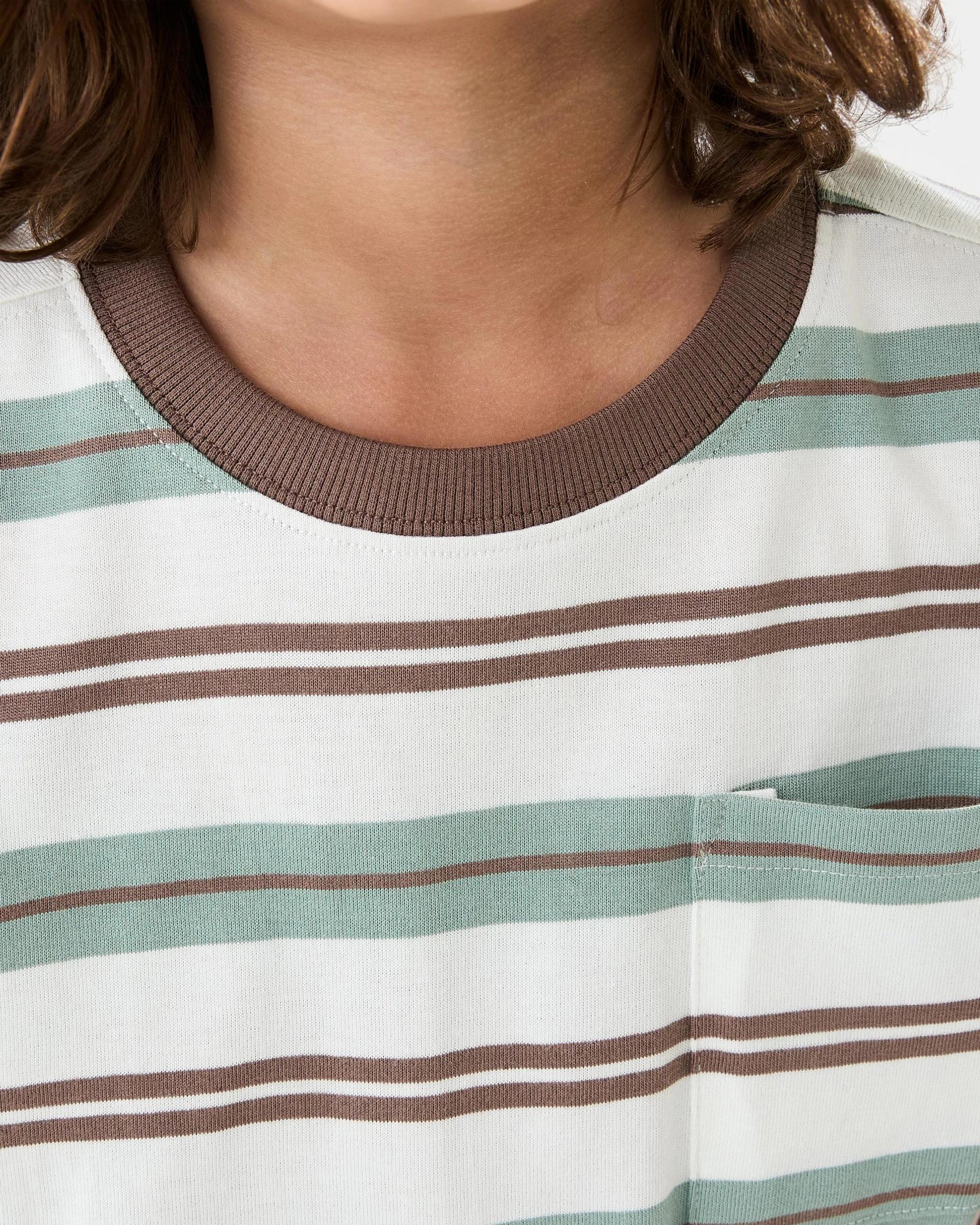 4 Oversized Stripe T-shirt Wht Stripe, 4 of 8