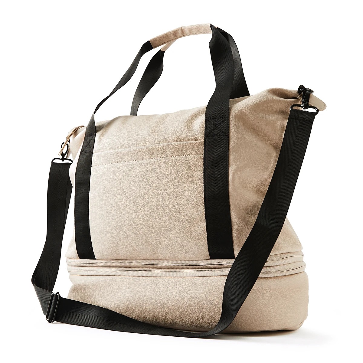 1 PU Weekender Bag - Beige, 1 of 10