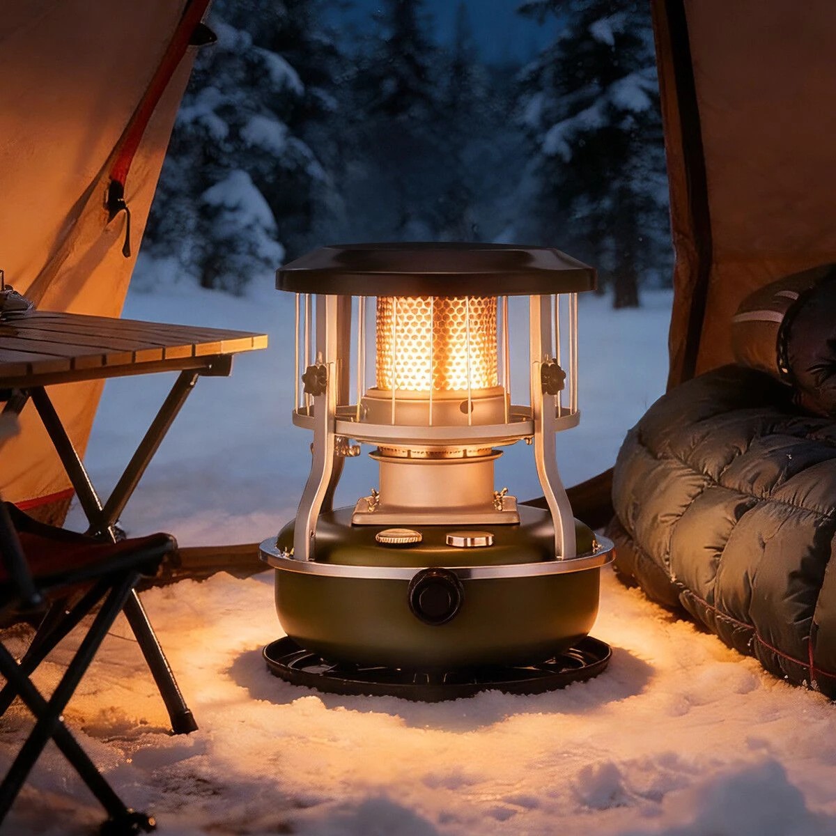 3 AUSWAY 2 in 1 Kerosene Heater Stove Portable Adjustable Camping Heating Cooking, 3 of 5