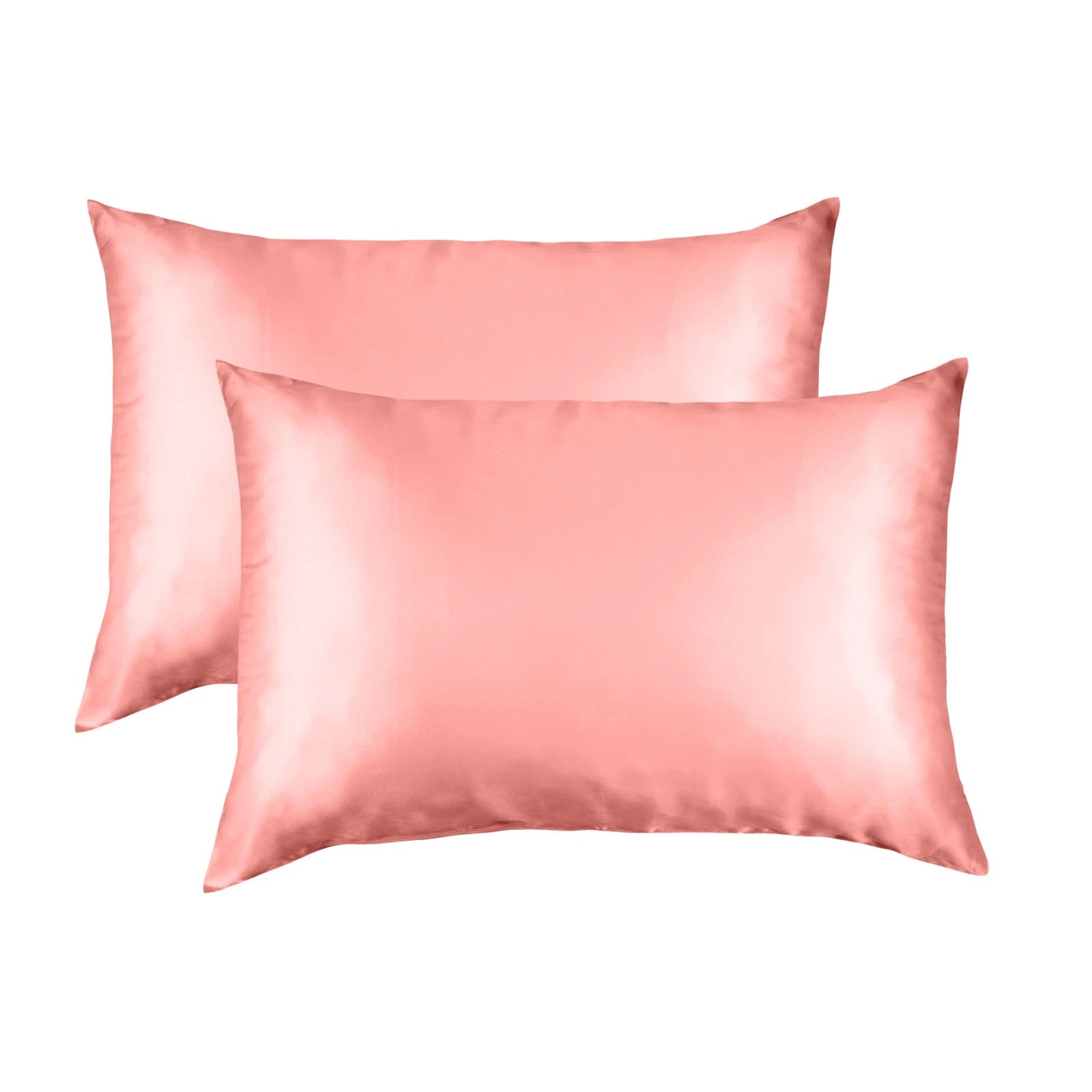 4 Royal Comfort Mulberry Soft Silk Luxurious Hypoallergenic Pillowcase Twin Pack - Pink, 4 of 10