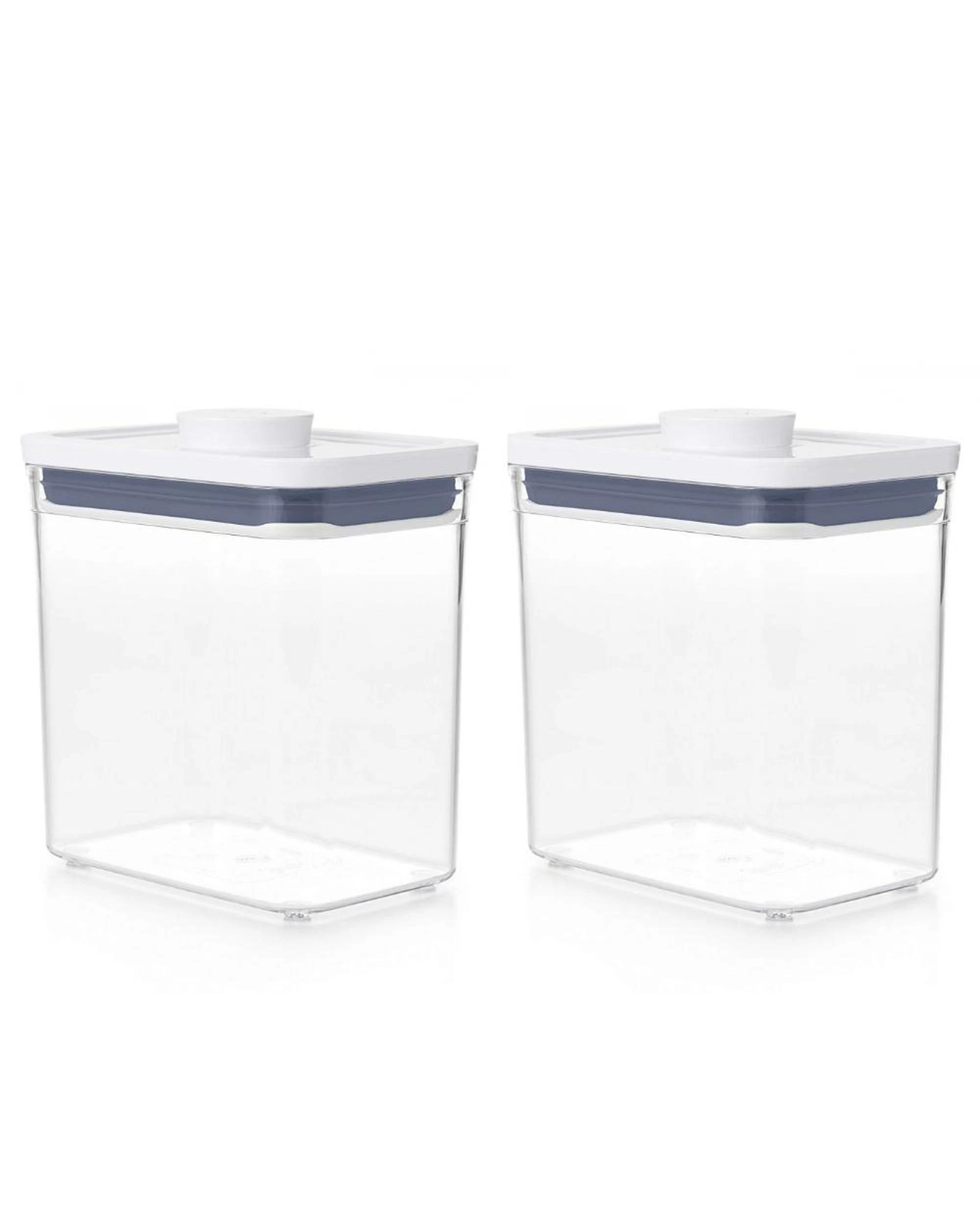 1 OXO Good Grips Pop 2.0 Rectangle Short Container 1.6L  Set of 2 - Clear, 1 of 1