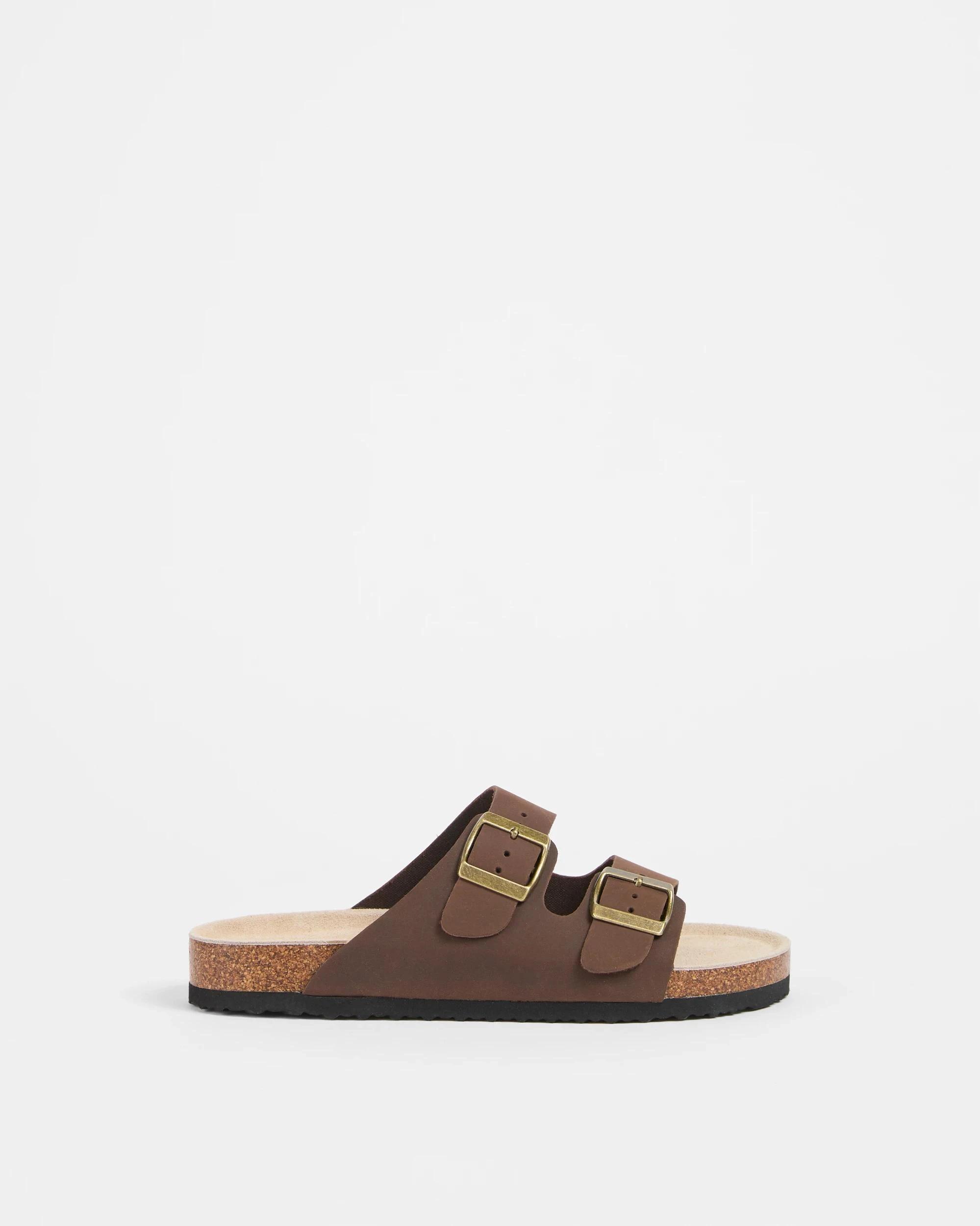 1 Target Youth Boys Youth Full Grain Leather Moulded Cork Sandal CHOCOLATE, 1 of 3