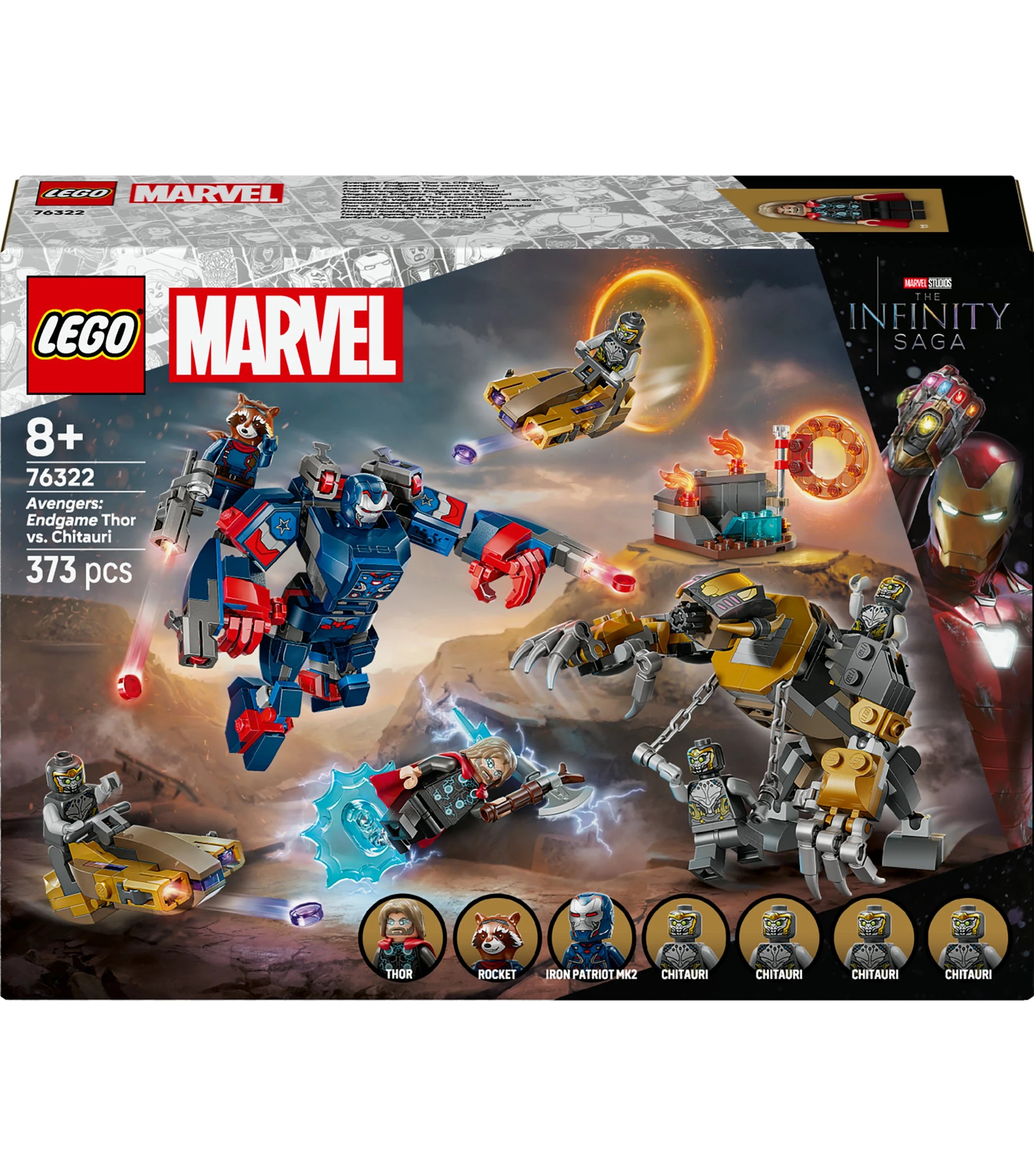 1 LEGO Marvel Super Heroes Avengers: Endgame Thor vs. Chitauri 76322, 1 of 10