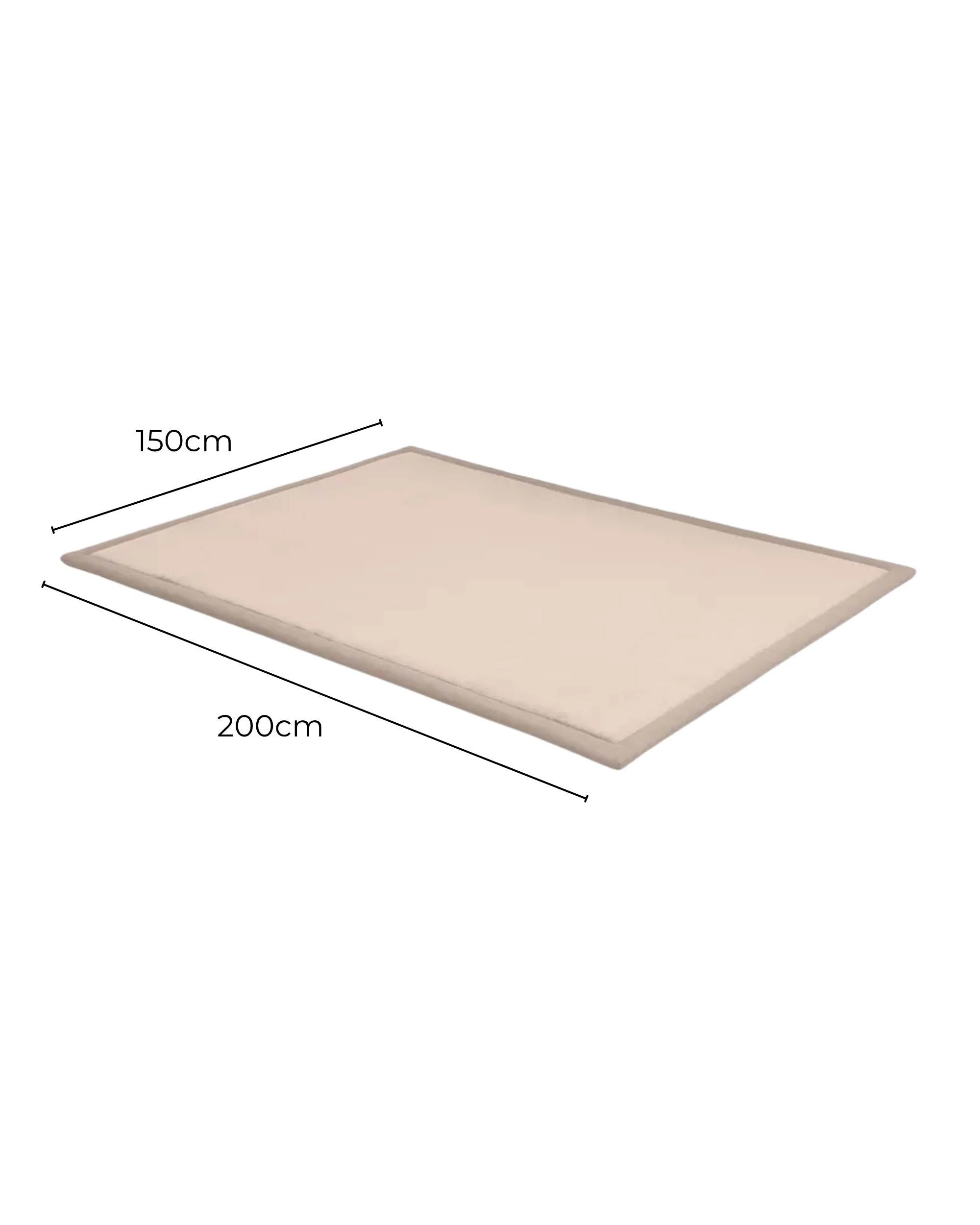 4 Kitchee Foam Floor Mat 150x200cm - Padded Thick Soft Tatami Style Rug Cream, 4 of 4