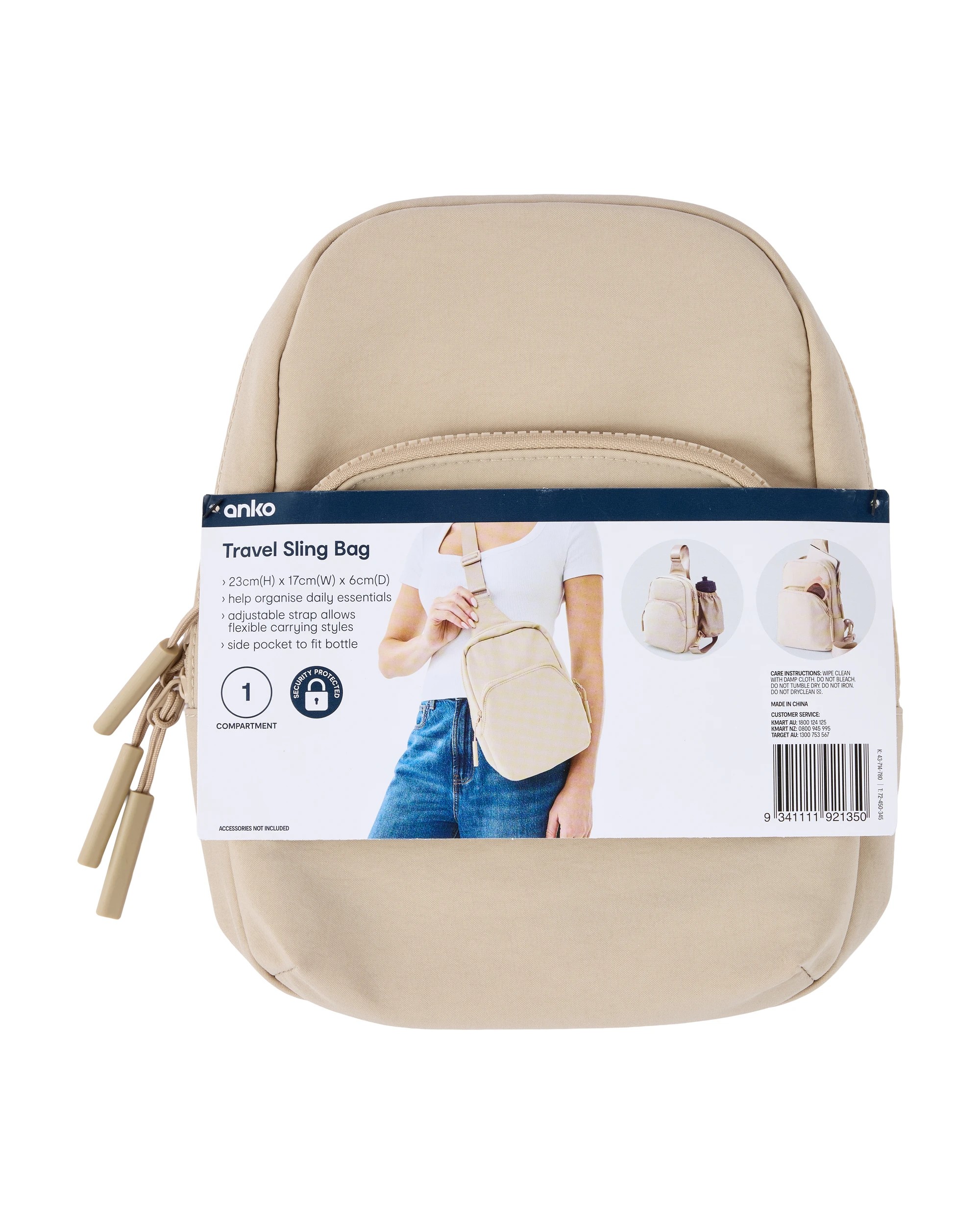 10 Travel Sling Bag - Beige, 10 of 10