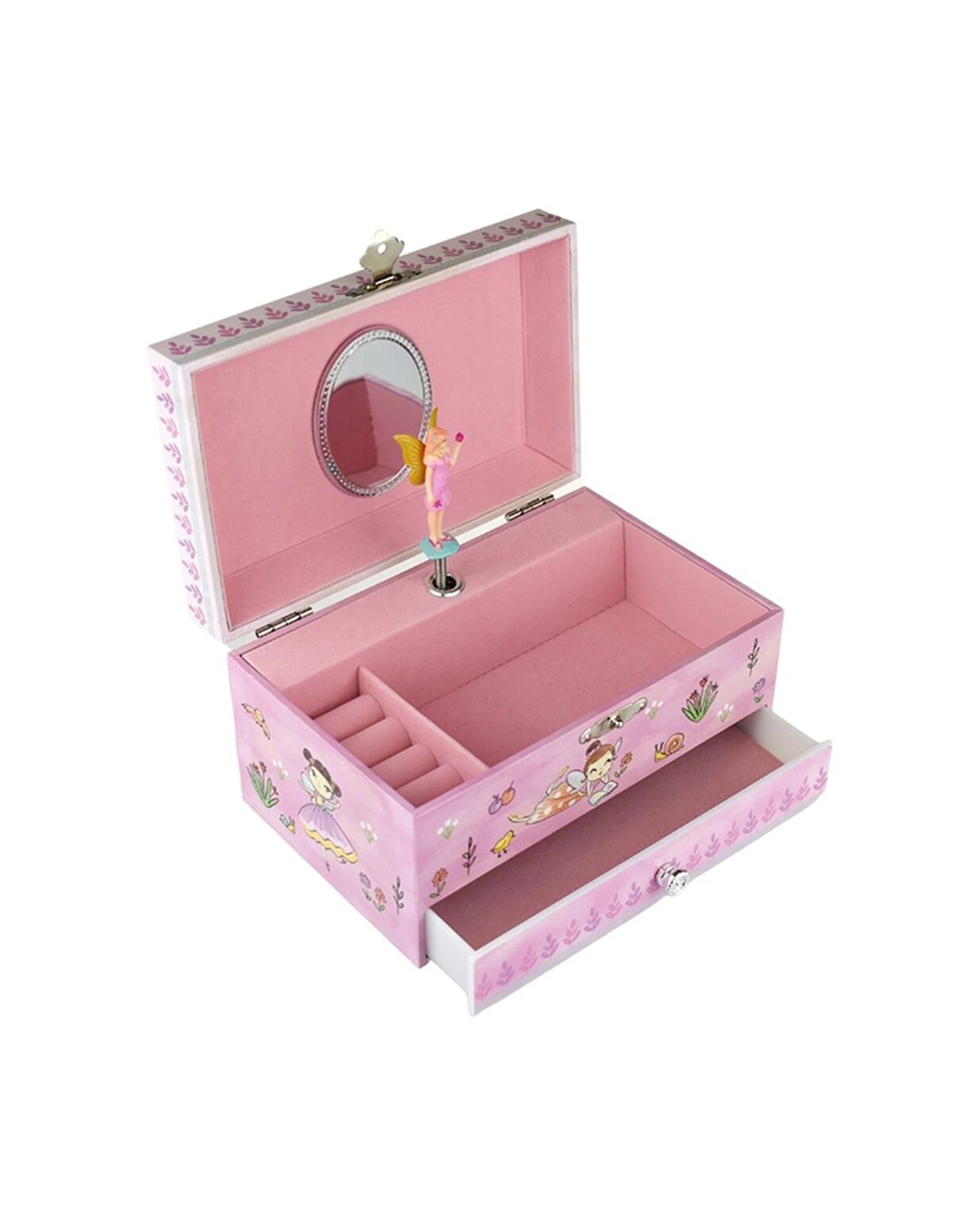 6 Kaper Kidz 15cm Lilly Fairy Heirloom Musical Jewellery Box Fairy Design 3 Years Plus - Pink, 6 of 8