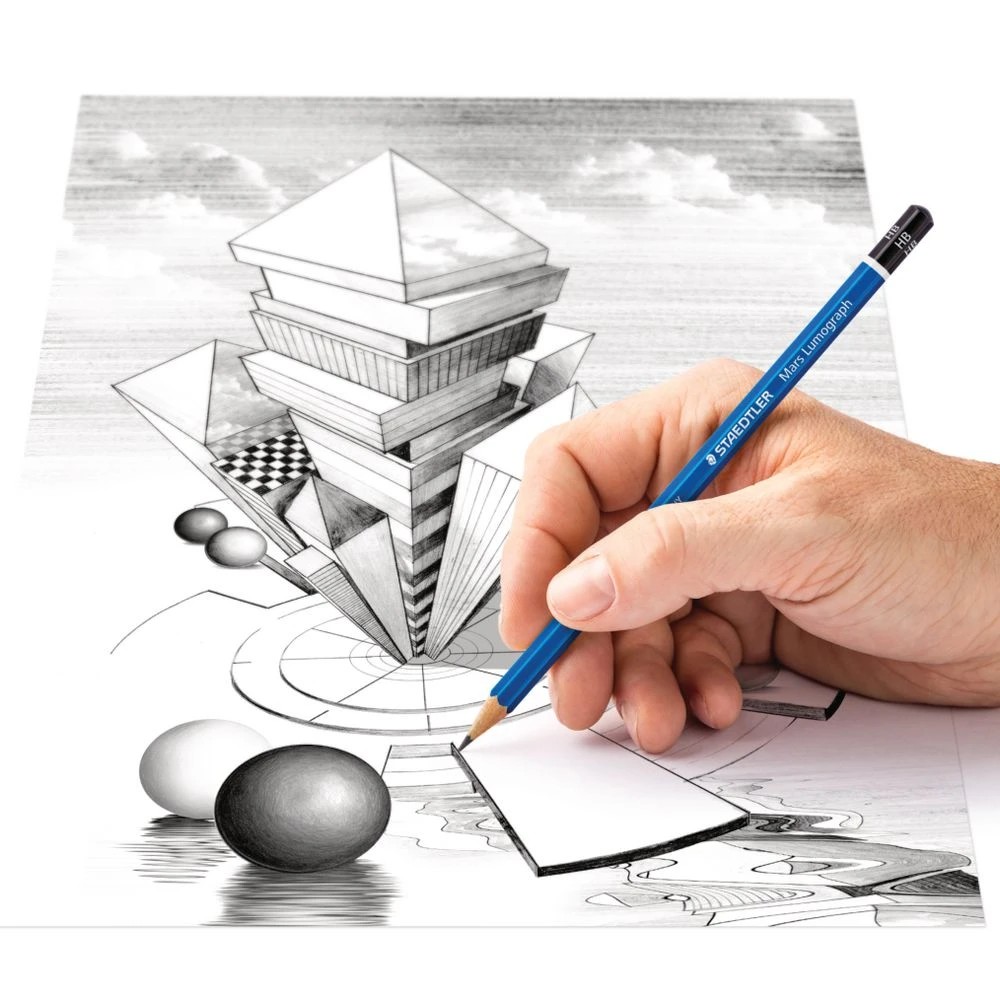 6 Staedtler Mars Lumograph Graphite Pencil 2B, 6 of 7