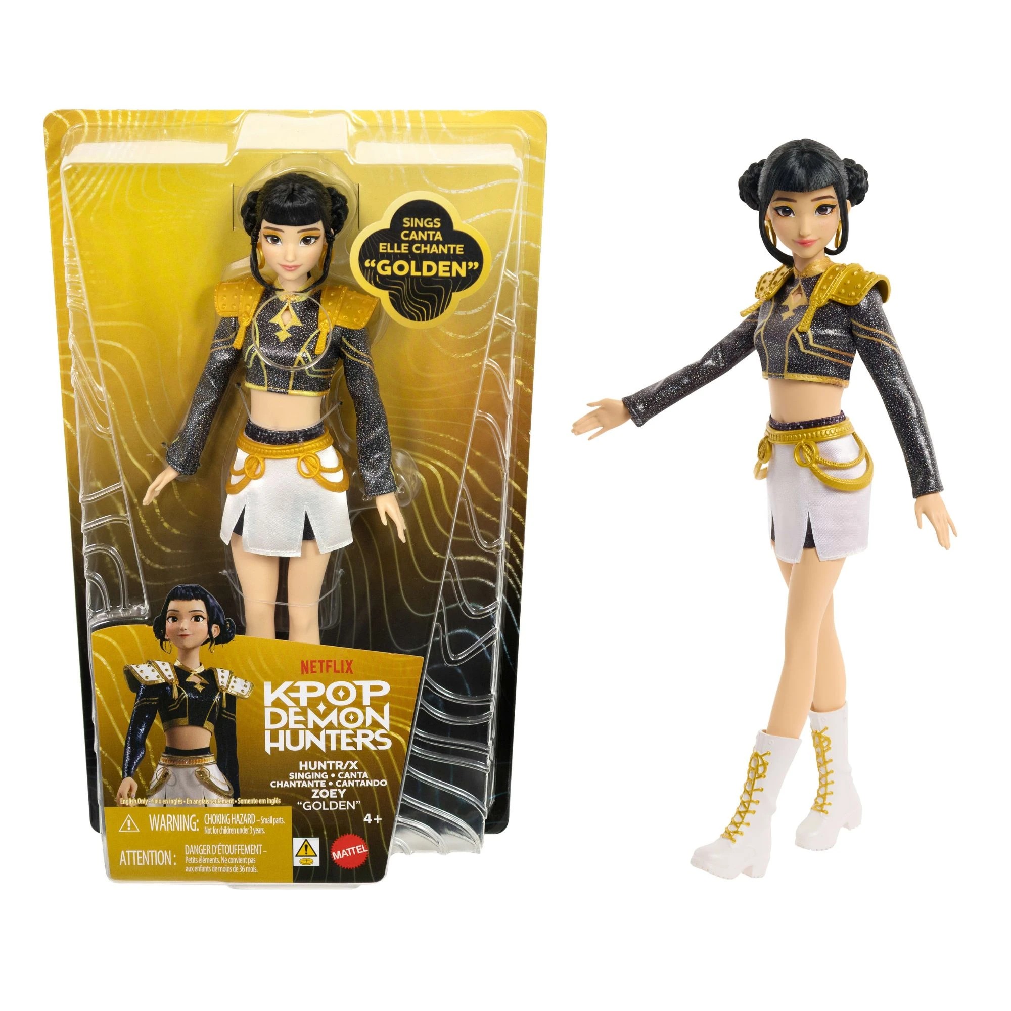 1 KPop Demon Hunters HUNTR/X Zoey Golden Singing Doll, 1 of 6