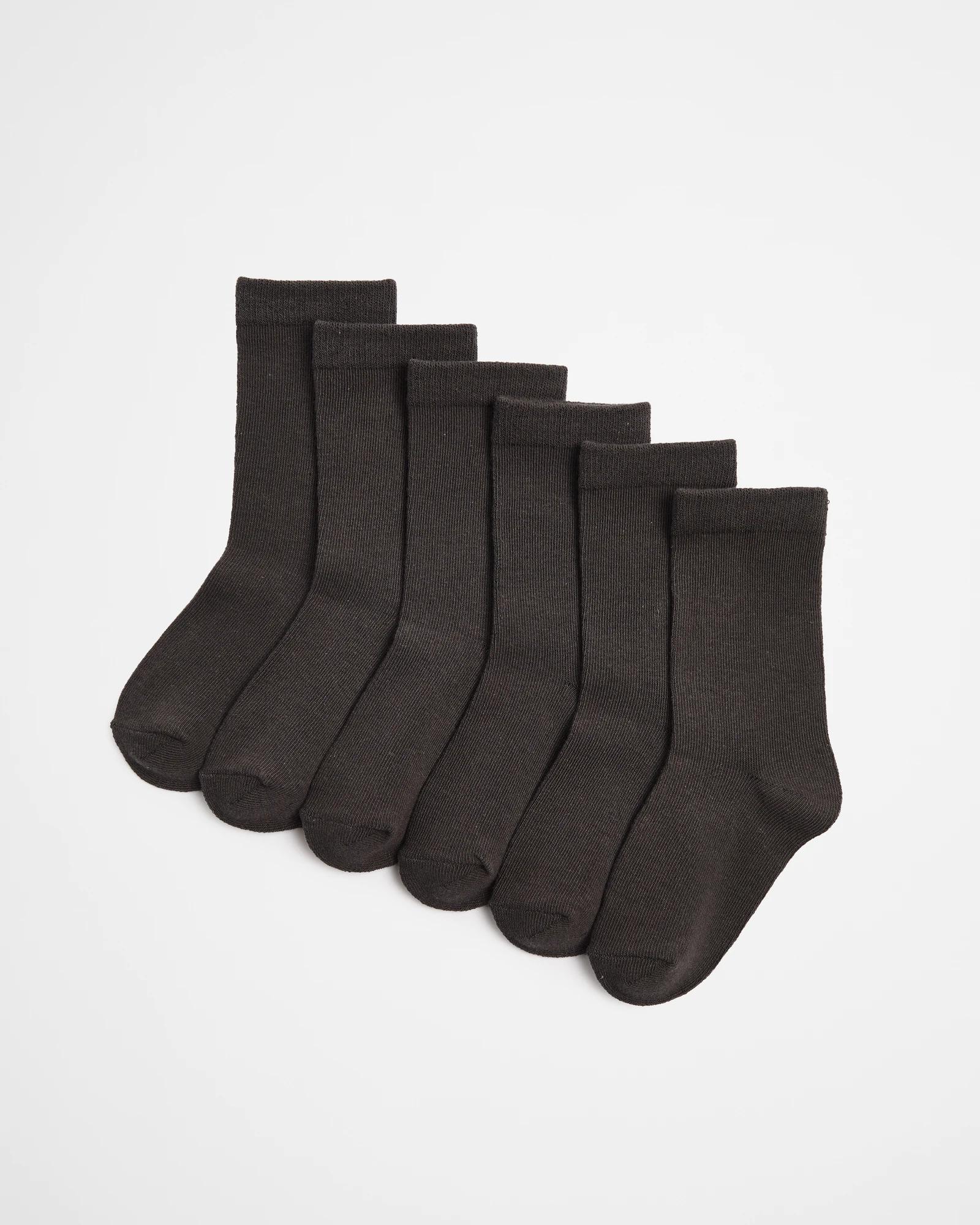 1 Maxx School Crew Socks 6 Pack CHARCOAL, 1 of 3