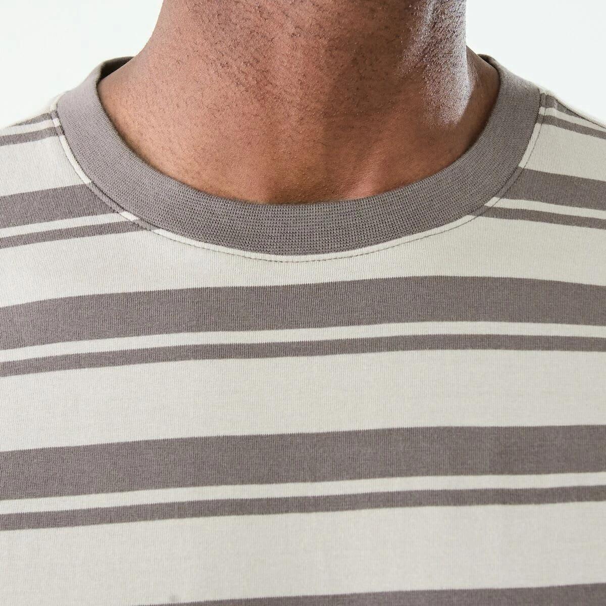 5 Australian Cotton Stripe T-shirt Brn Stripe, 5 of 5