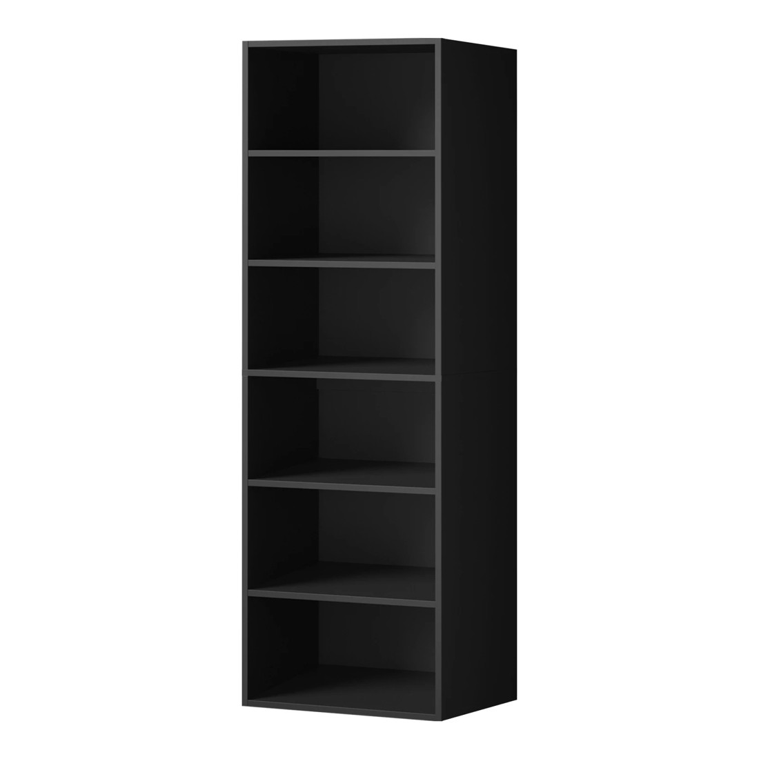 1 Oikiture Wardrobe Shelf Unit Clothes Storage Cabinet 6 Shelves Organiser
 - Black, 1 of 10