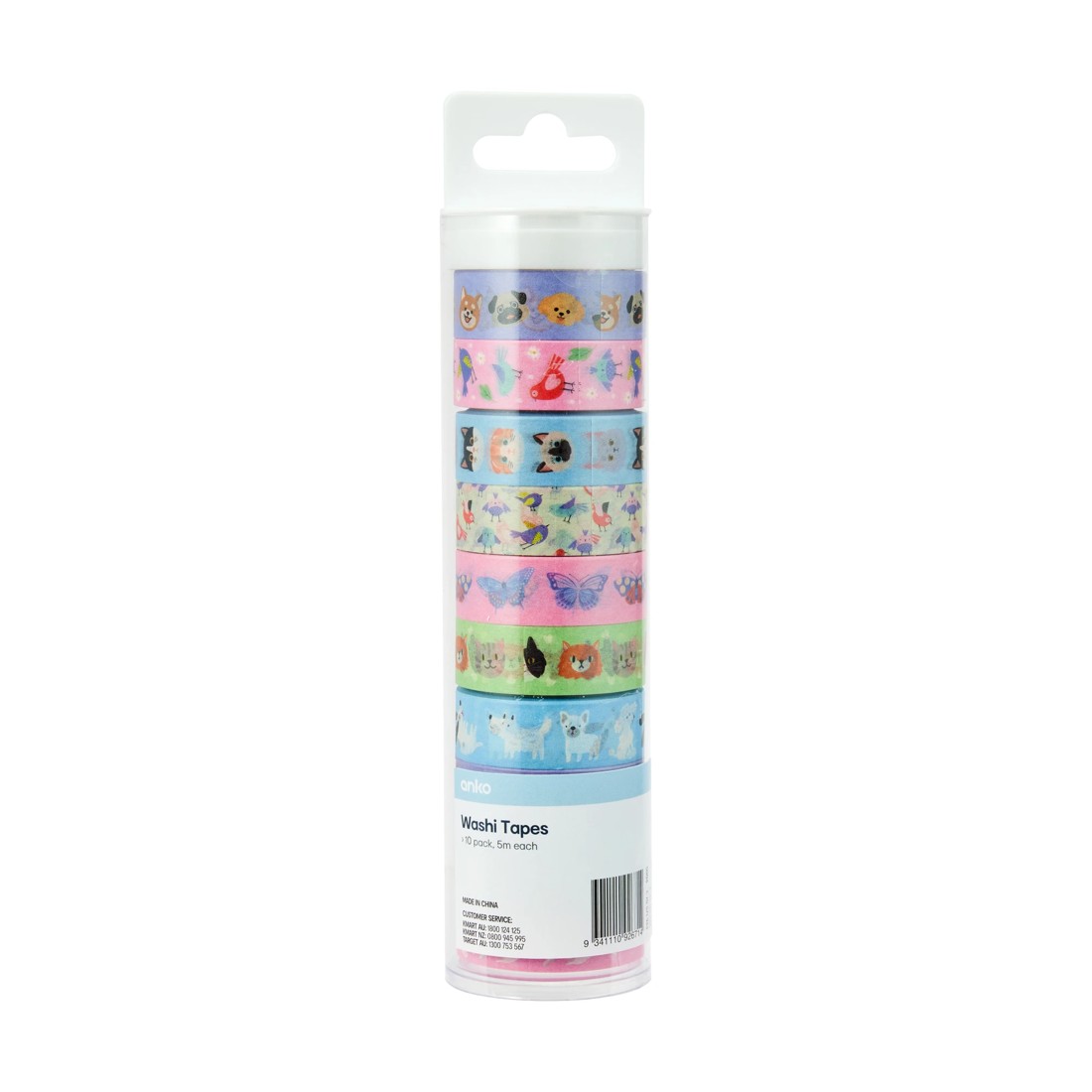 1 10 Pack Washi Tapes - Cute Animals, 1 of 3