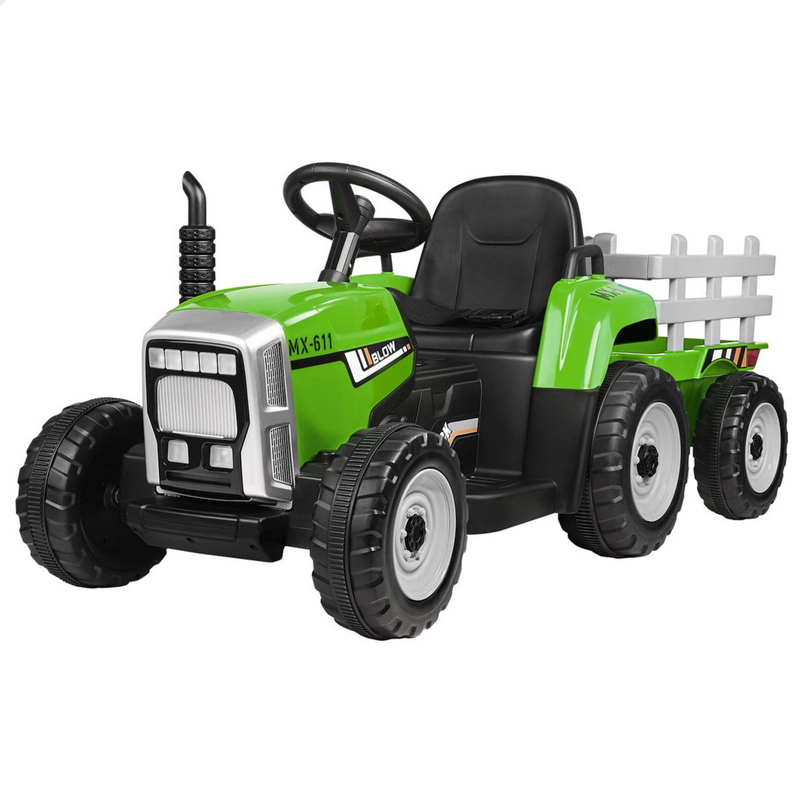 1 Alfordson Kids Ride On Car Tractor 12V Electric Toy Vehicle Child Toddlers - Green, 1 of 10