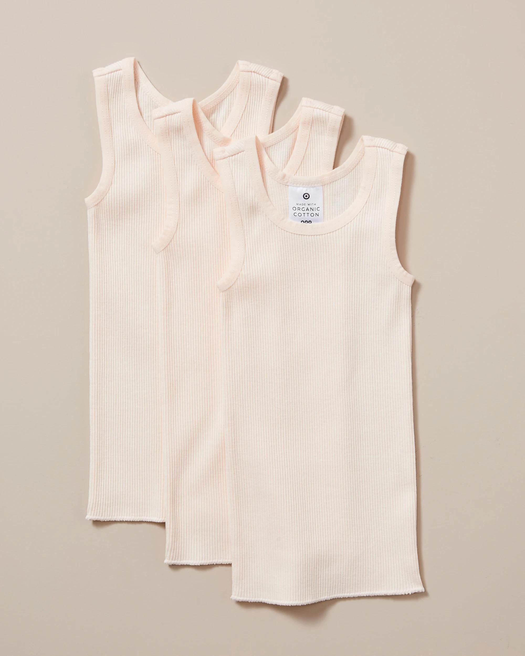 1 Target Baby 3 Pack Baby Organic Cotton Vests PINK, 1 of 4