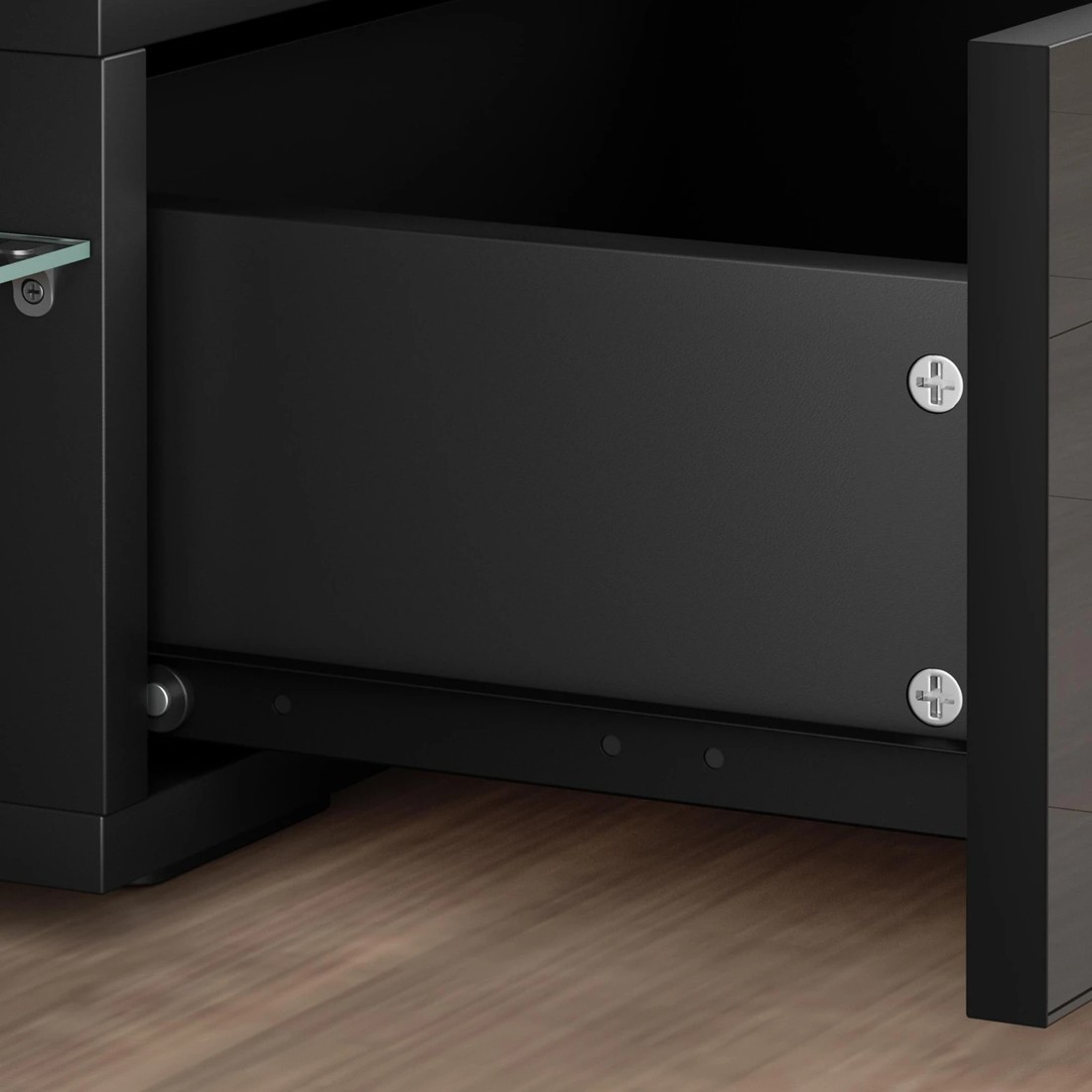 3 Alfordson Entertainment Unit 200cm TV Stand LED Light Storage Gloss - Black, 3 of 10