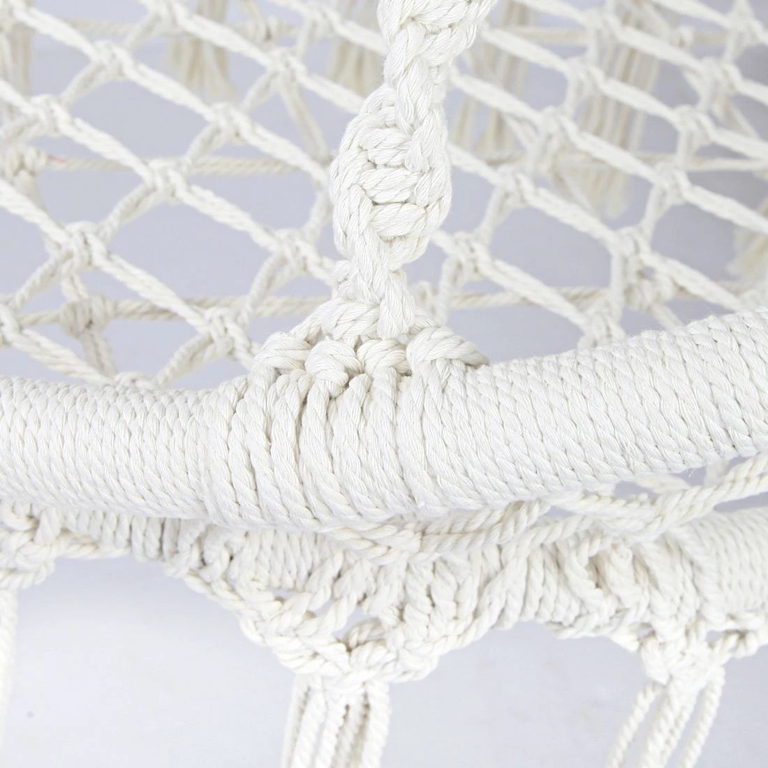 8 Gardeon Hammock Chair Outdoor Hanging Macrame Cotton Indoor - Beige, 8 of 8