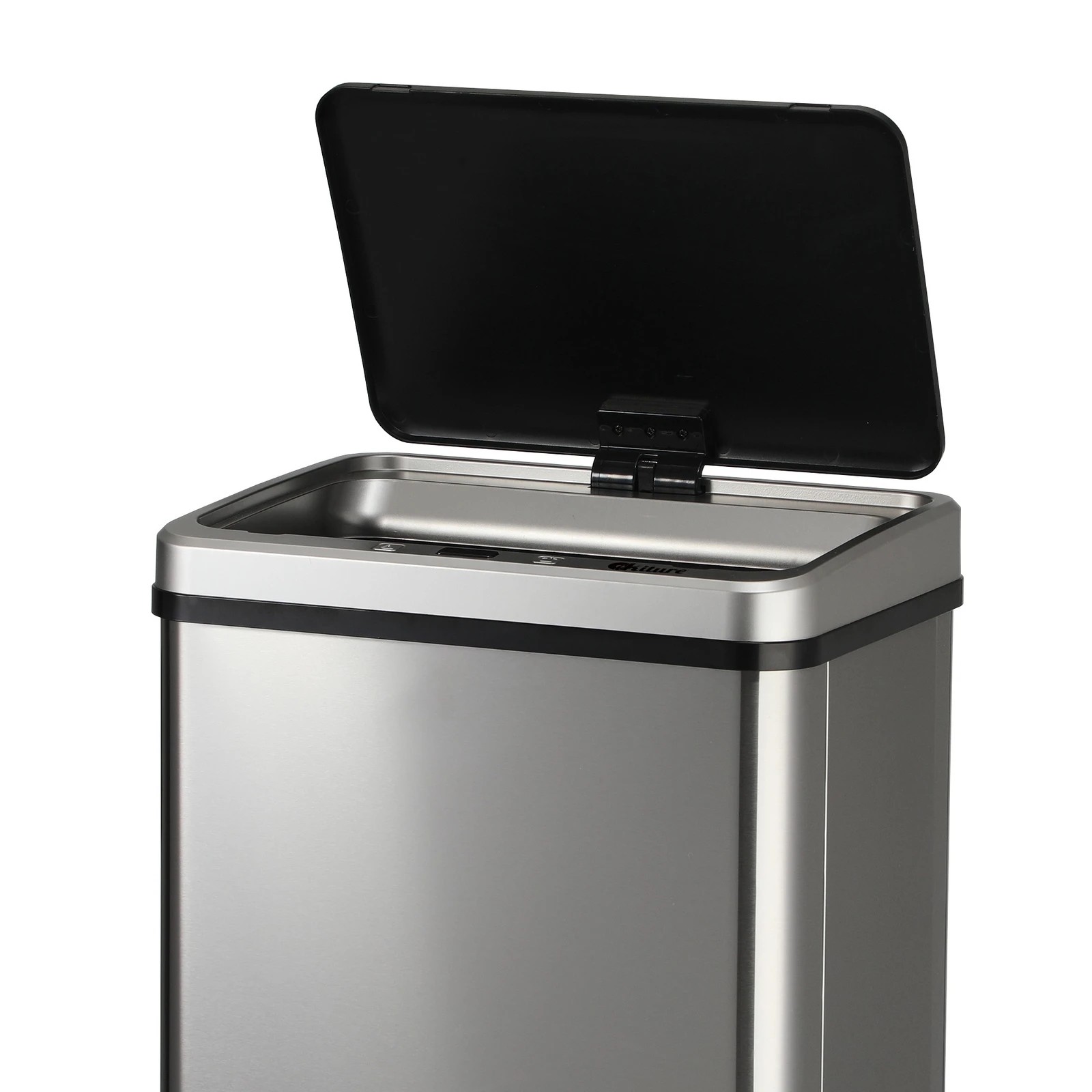 2 Oikiture 40L Motion Sensor Rubbish Bin - Silver, 2 of 10