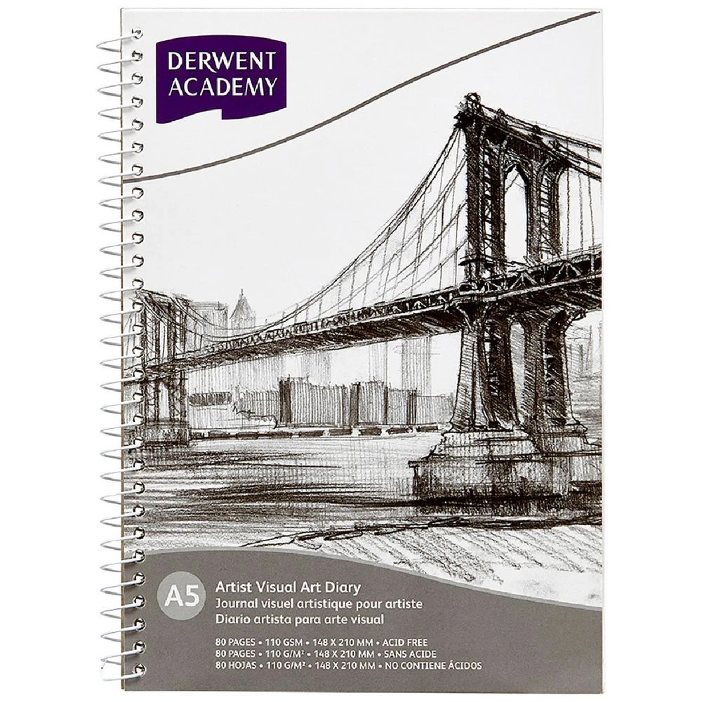 1 Derwent Academy Visual Art Diary Portrait 110gsm 80 Pages A5, 1 of 1