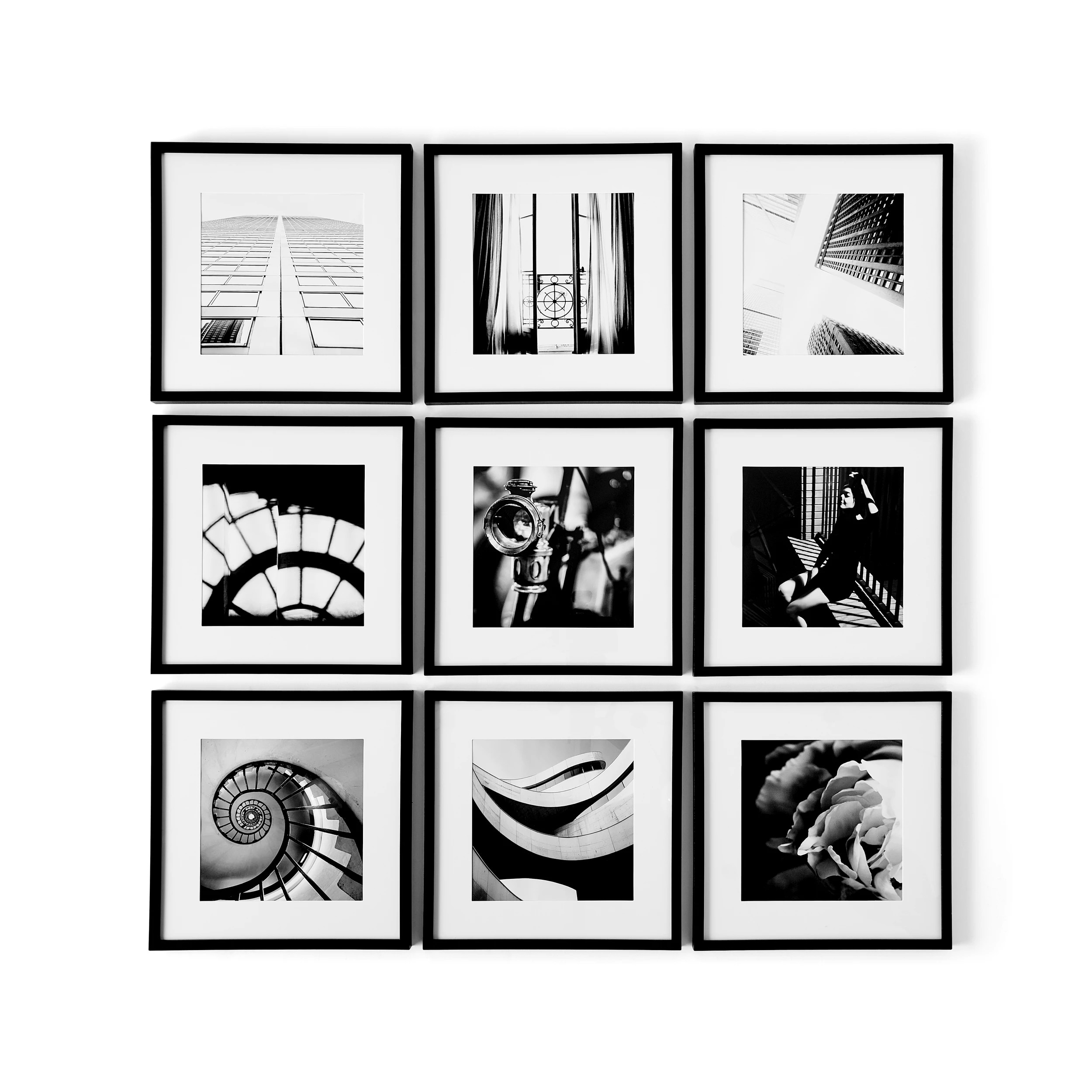 1 9 Piece Gallery Wall Frame Set - Black, 1 of 4