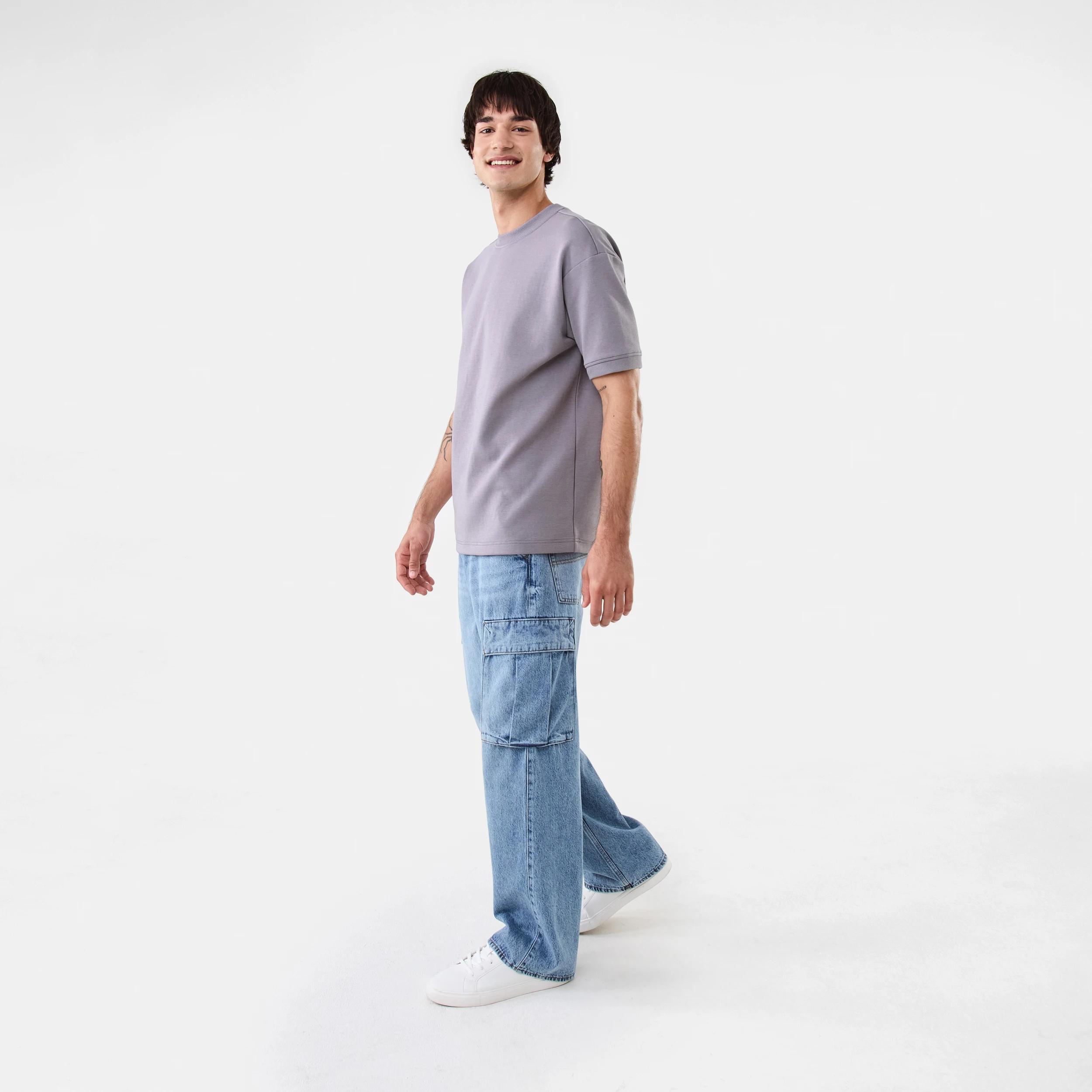 3 Baggy Cargo Jeans Light Wash, 3 of 7