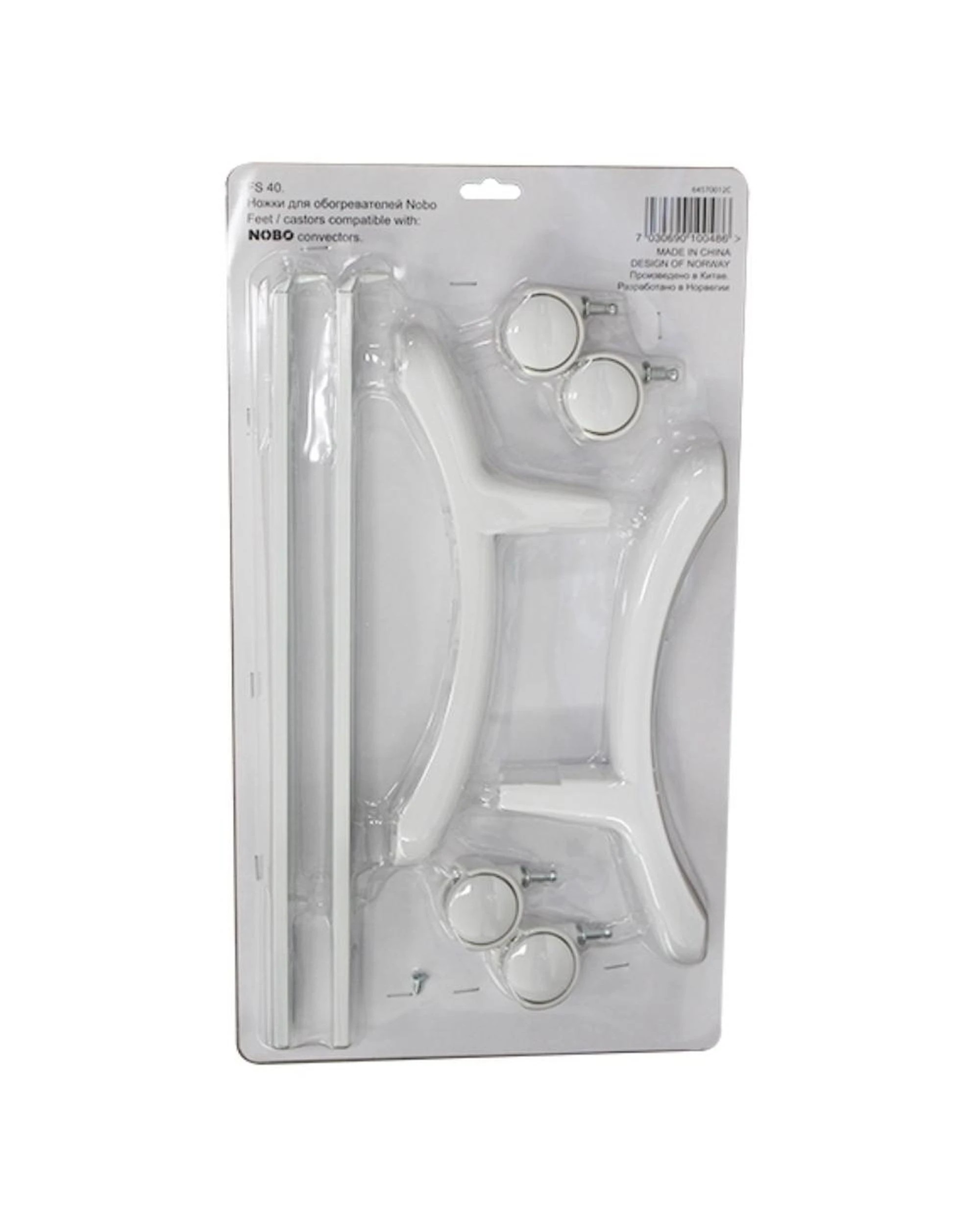 5 Nobo Electric Panel Heater Castor Wheels  White, 5 of 5