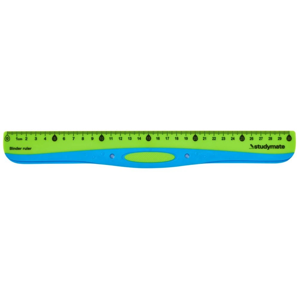 1 Studymate Binder Ruler 30cm Blue, 1 of 2