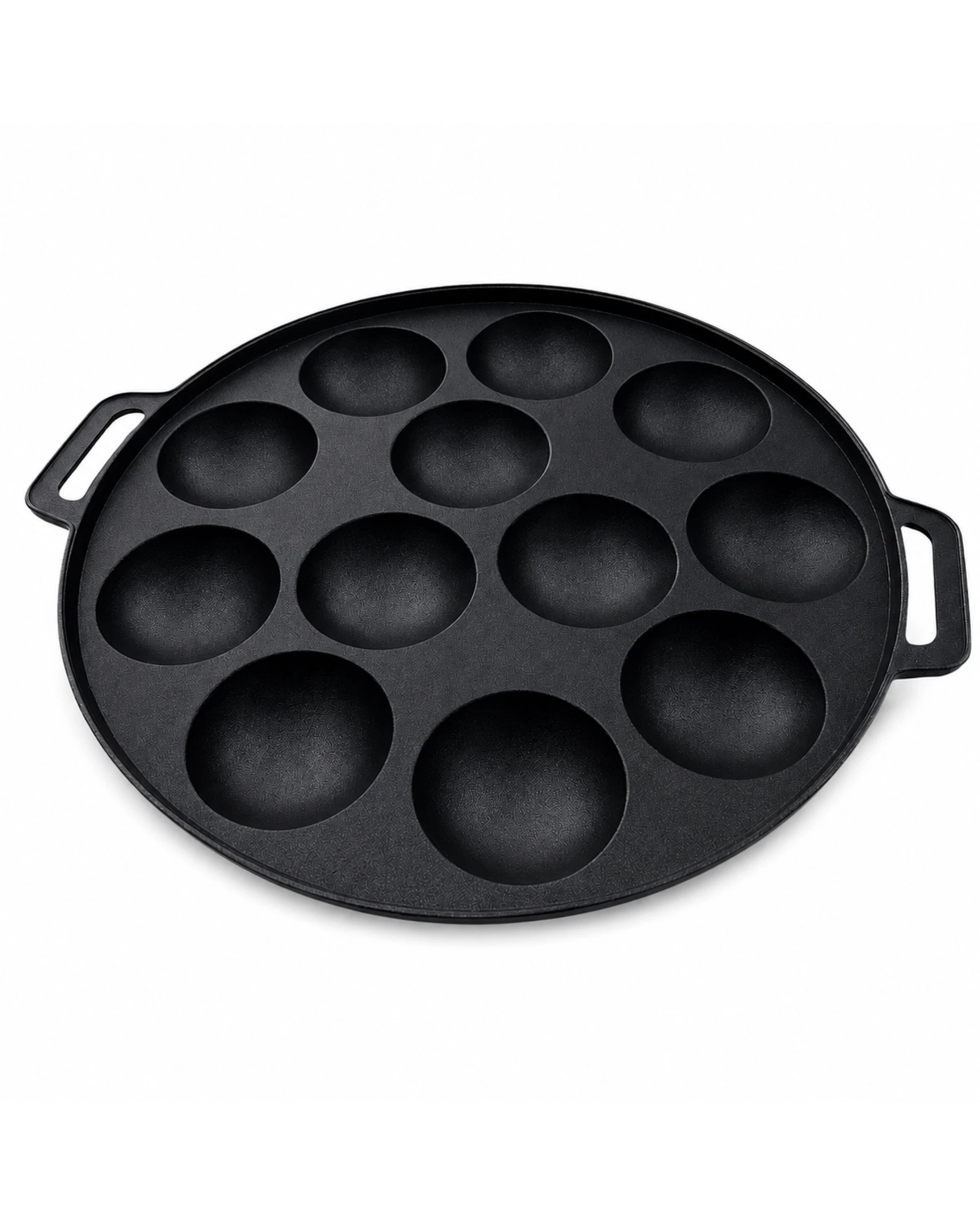 2 BR Home Cast Aluminium Poffertjes Mini Pancake Pan with Handles & Lid, 2 of 3