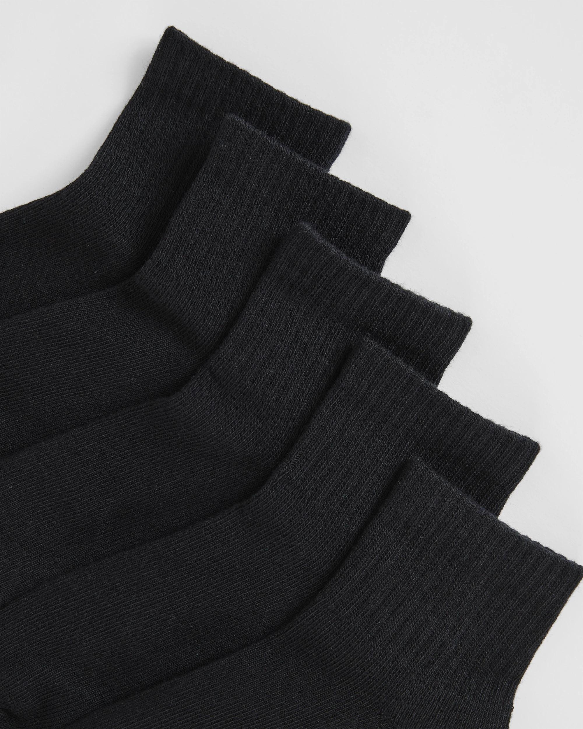 2 Maxx 5 Pack Core Sports Quarter Crew Socks BLACK, 2 of 3