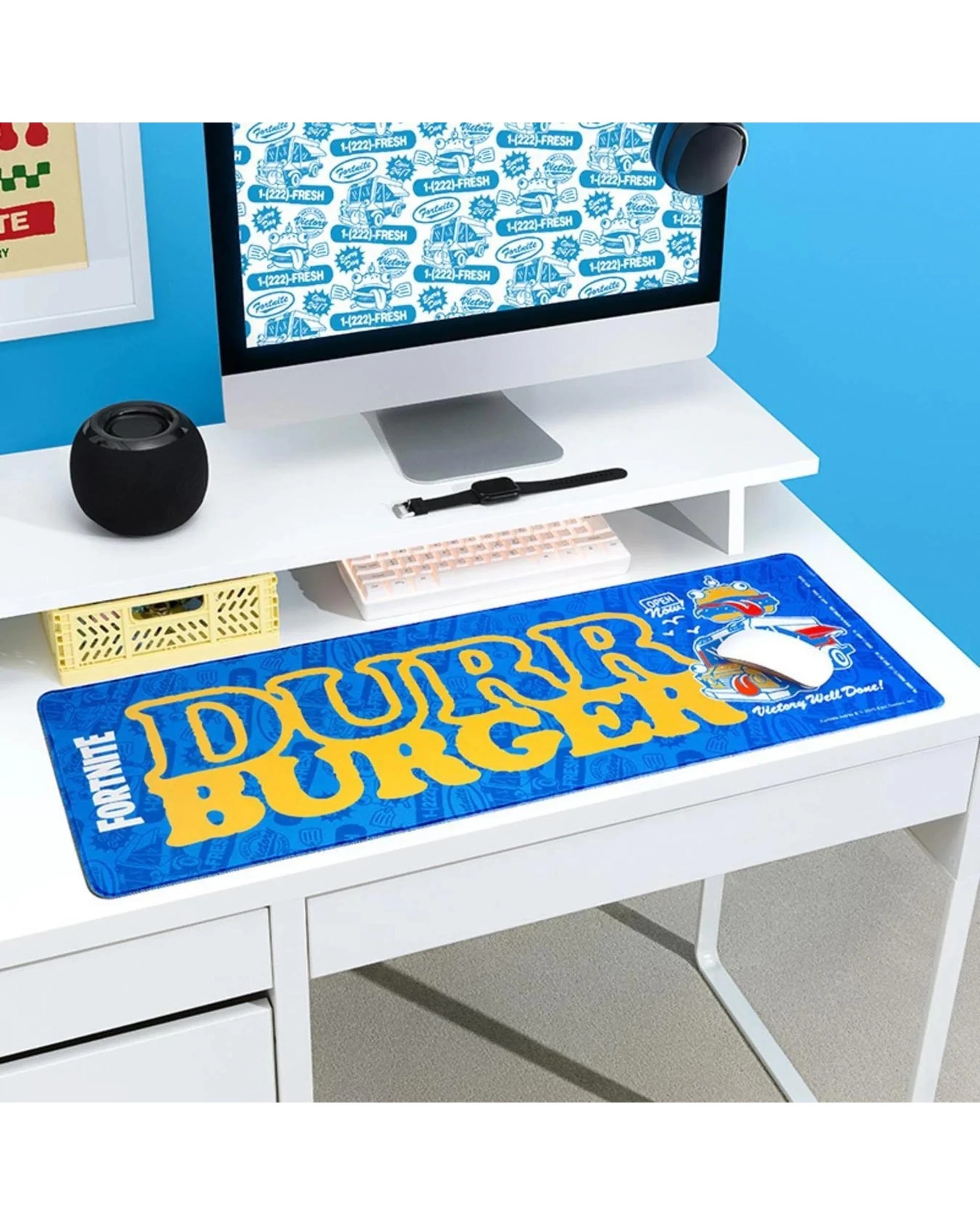 3 Paladone Fortnite Durrr Burger Desk Mat - Blue, 3 of 4