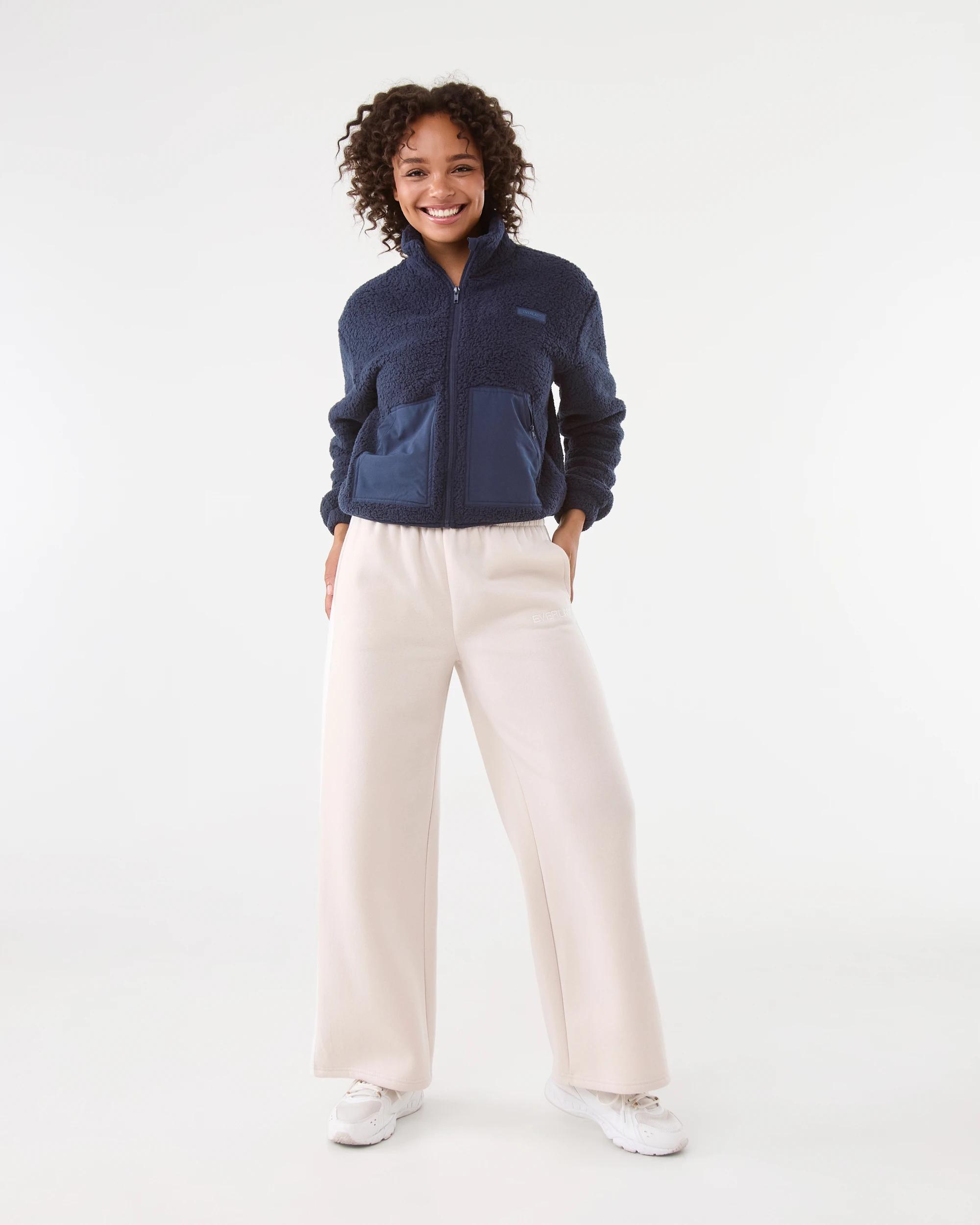 3 Everlast Womens Sherpa Bomber Jacket Mood Indgo, 3 of 9