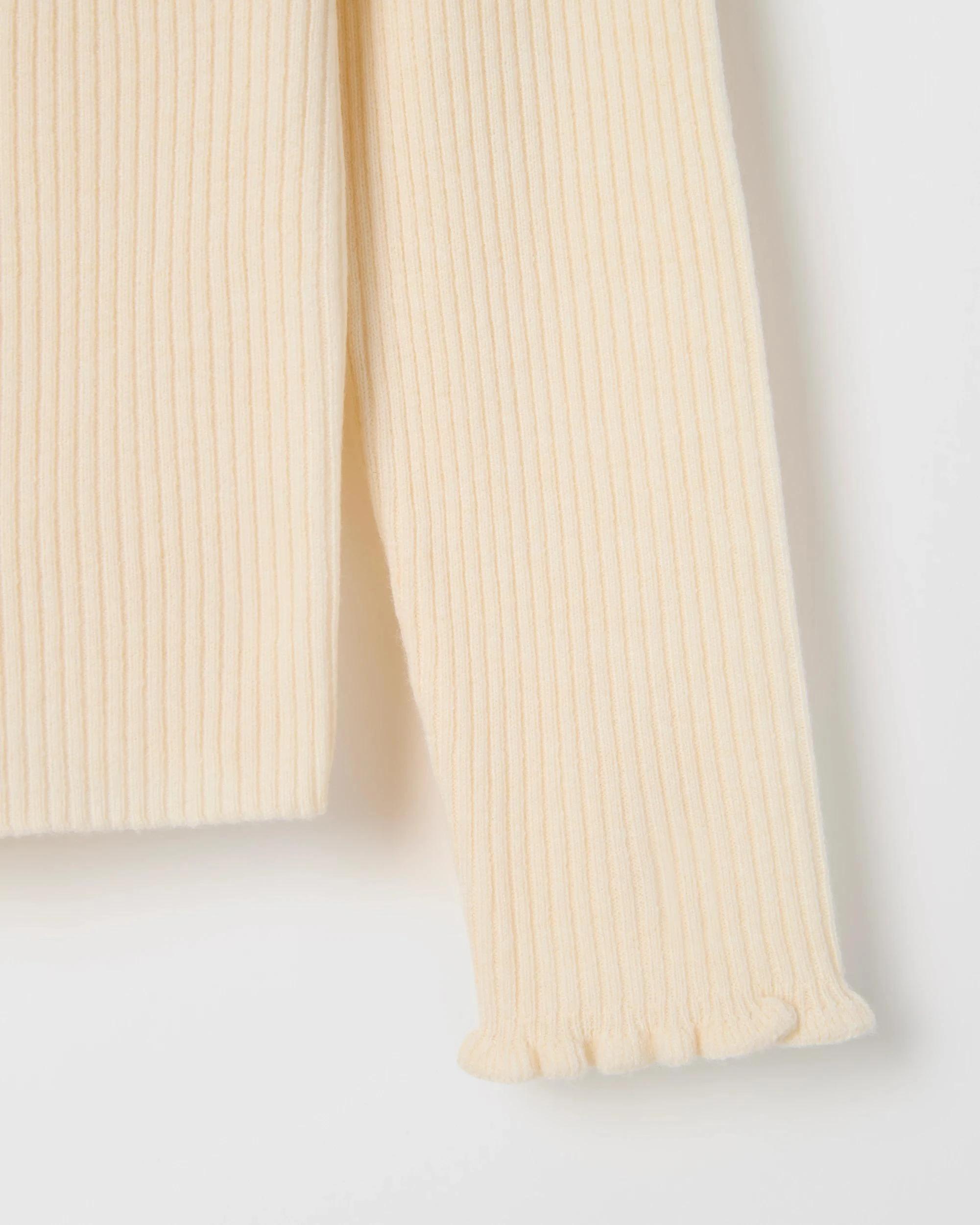 2 Target Kids Long Sleeve Rib Knit Top CREAM, 2 of 2