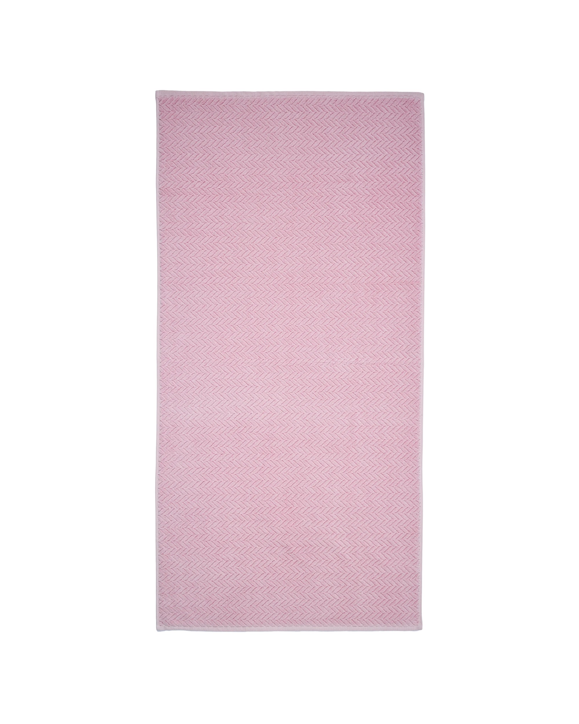 3 Chevron Cotton Bath Towel - Pink, 3 of 5