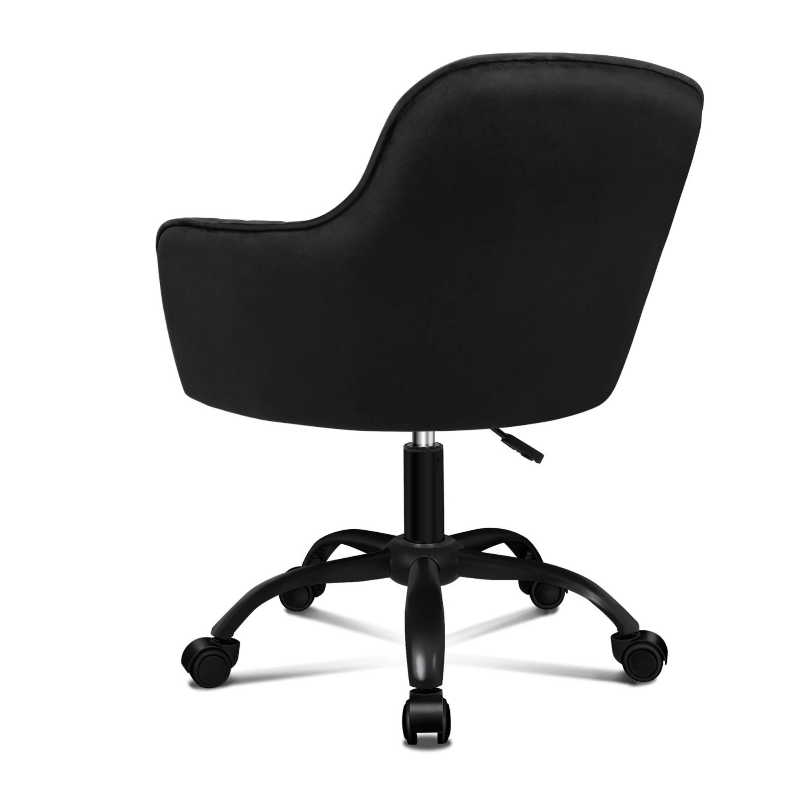 3 Alfordson Velvet Office Chair Fabric Armchair Computer Swivel Adult Kids - Black, 3 of 10