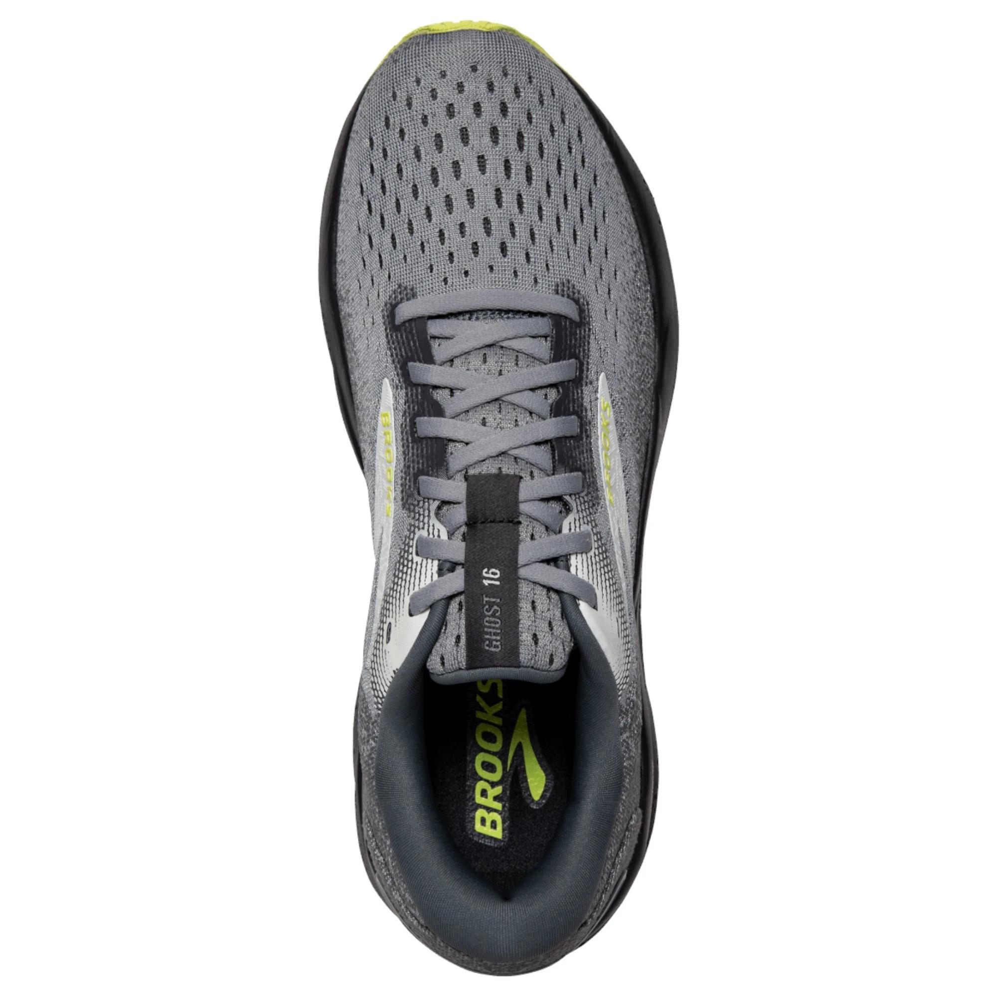 2 Brooks Mens Ghost 16 Athletic Running Shoes PRIMER/GREY/LIME, 2 of 7