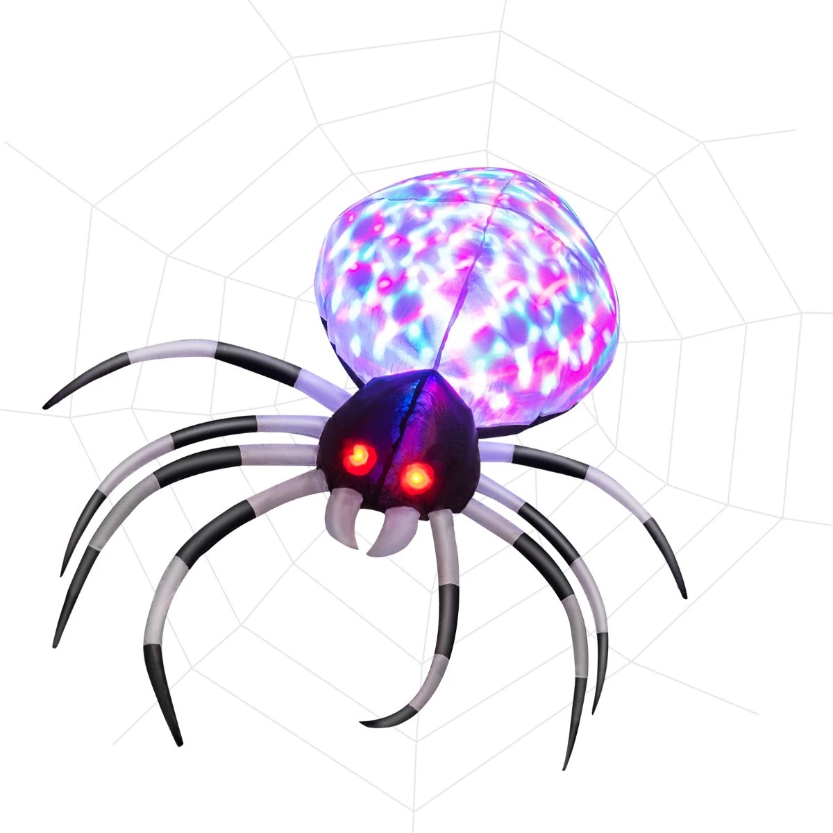 1 Costway Halloween Inflatables Spider LED Disco Lights Waterproof Props Outdoor Garden Party Decor, 1 of 1