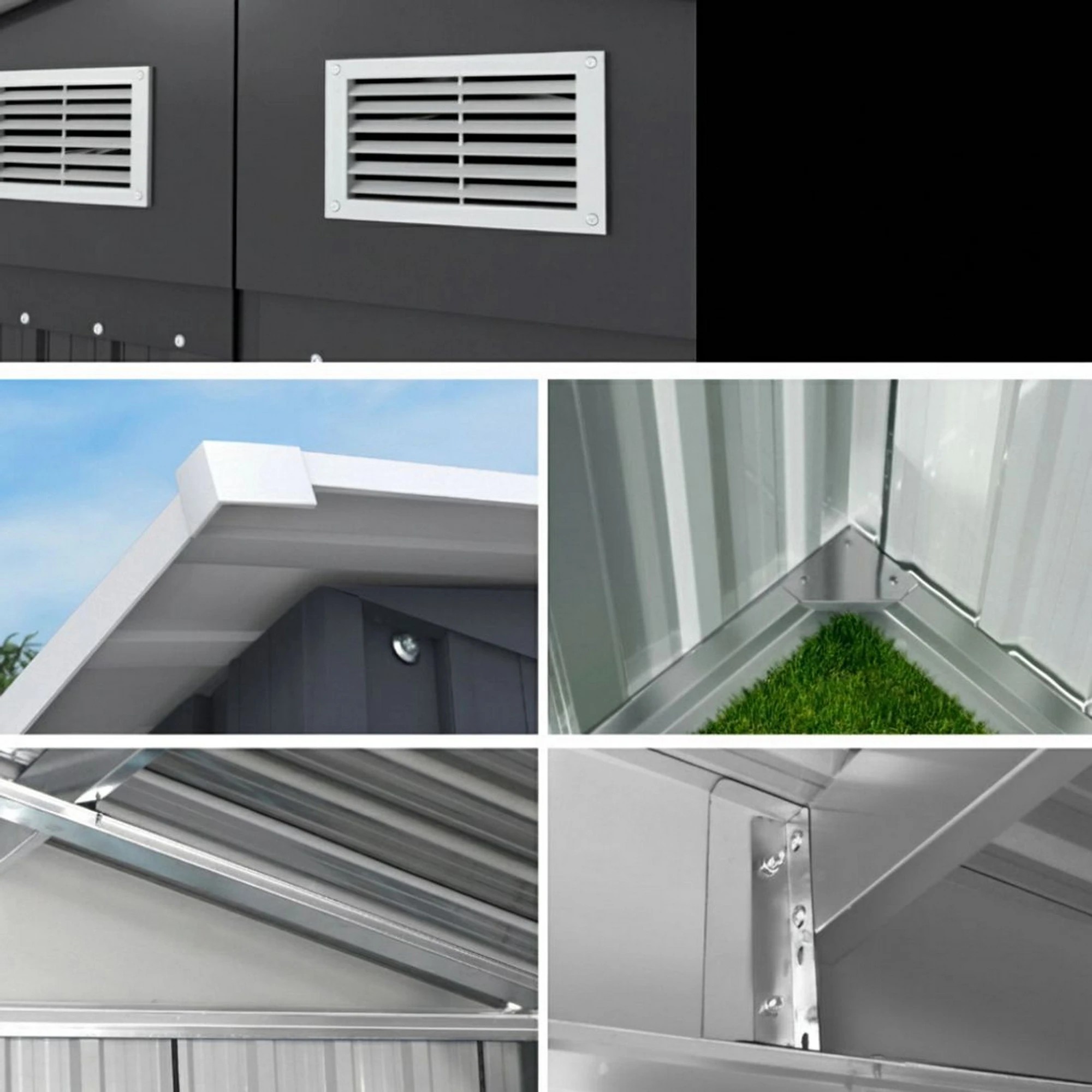 7 Giantz Garden Shed Sheds Outdoor Storage Tool Workshop House Shelter - Grey, 7 of 7