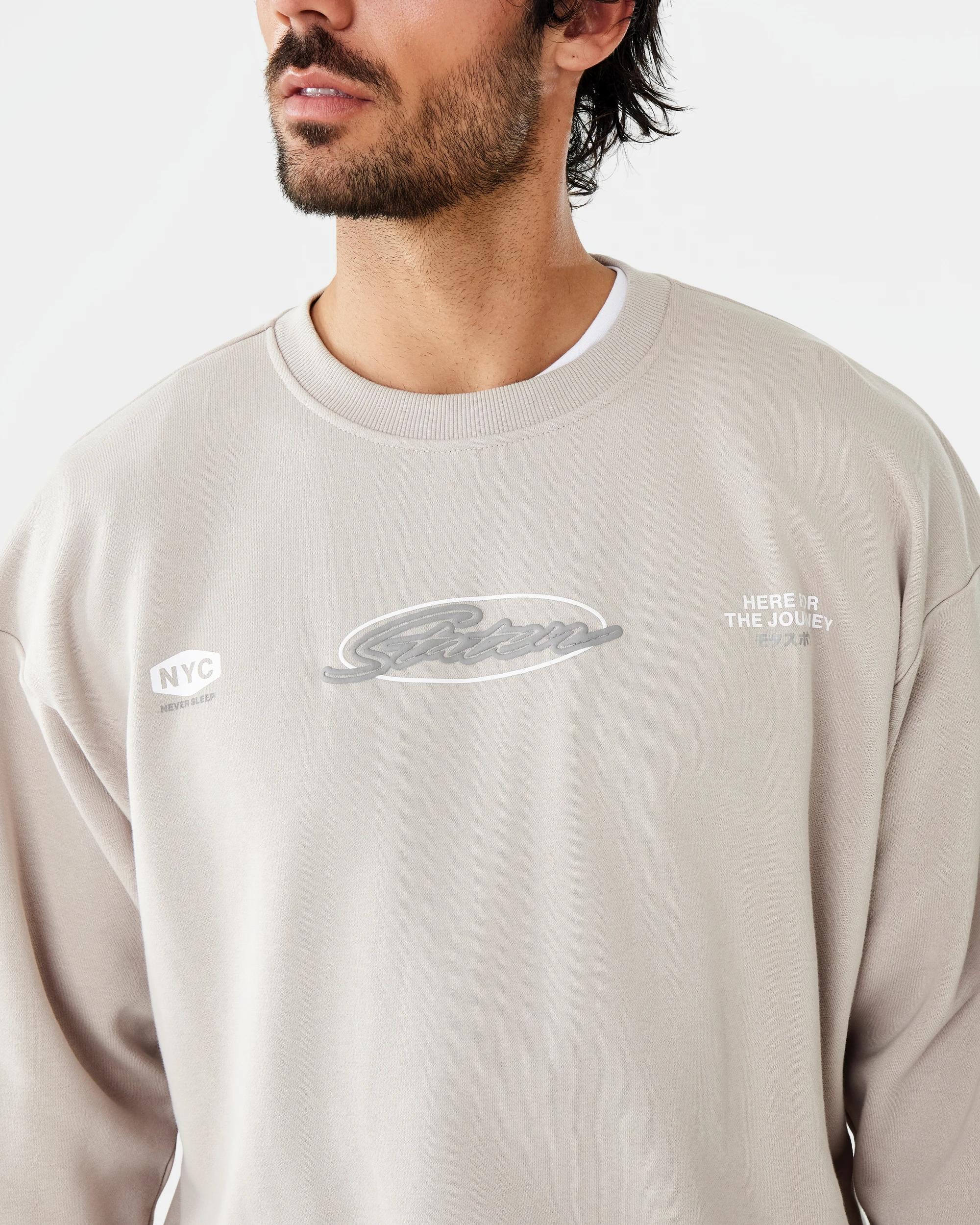 7 Terry Oversized Print Sweatshirt Bge Slogan, 7 of 10