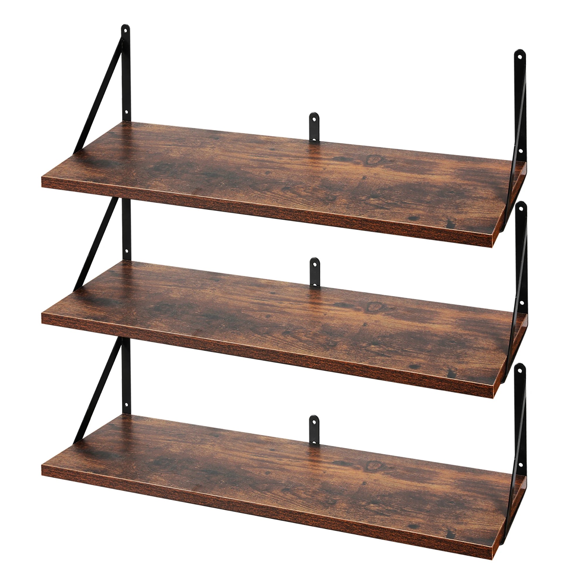 1 Levede Floating Shelves 3 Pcs Wall Mounted Rustic Storage Display Rack Bedroom, 1 of 8