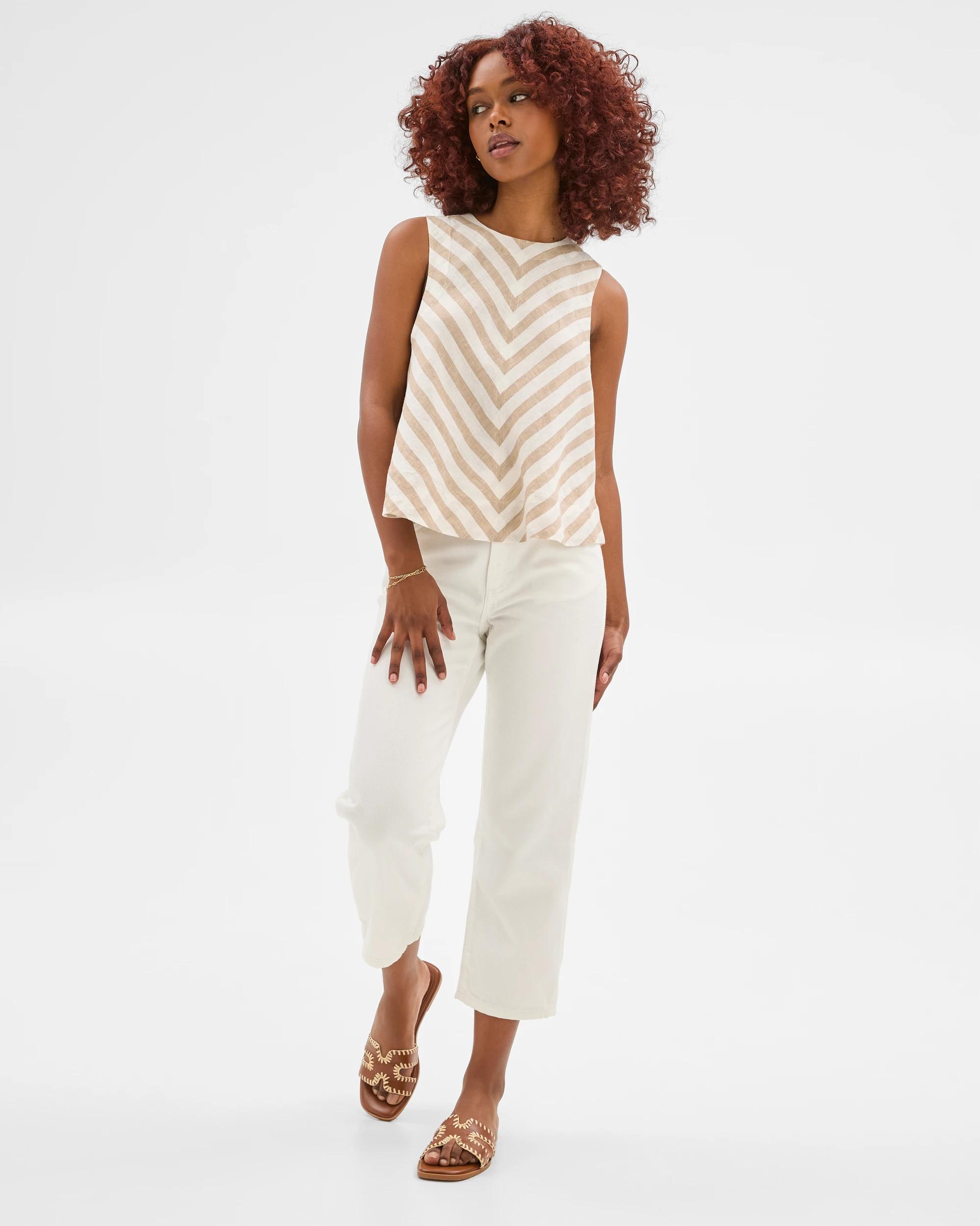 2 Target Petites Crop Length Straight Cut Denim Jeans - Bella WHITE, 2 of 5