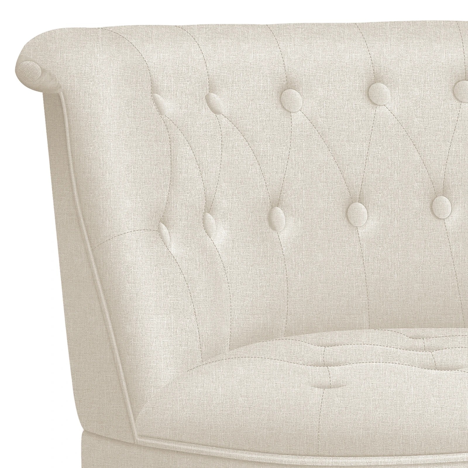 8 Alfordson Armchair Tufted Lounge Chair Wingback Accent Chair Fabric Sofa - Beige, 8 of 9