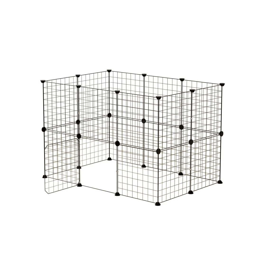 1 i.Pet Pet Dog Playpen Enclosure Cage 20 Panel Puppy Fence Play Pen Foldable Metal - Black, 1 of 6