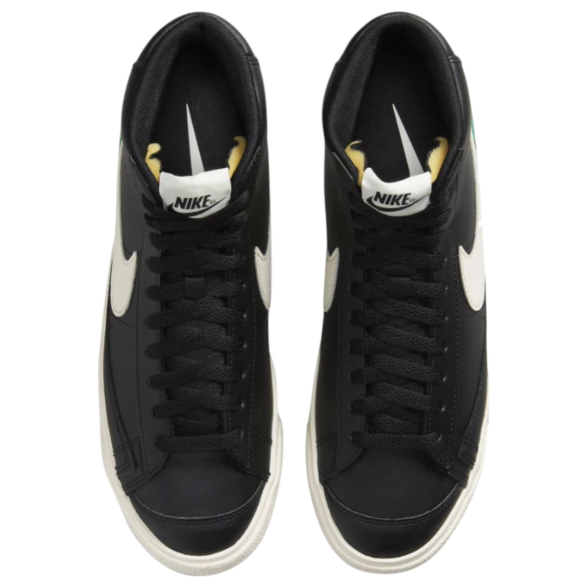 5 Nike Mens Blazer Mid 77 Black/ Green Athletic Shoes BLACK/GREEN, 5 of 6