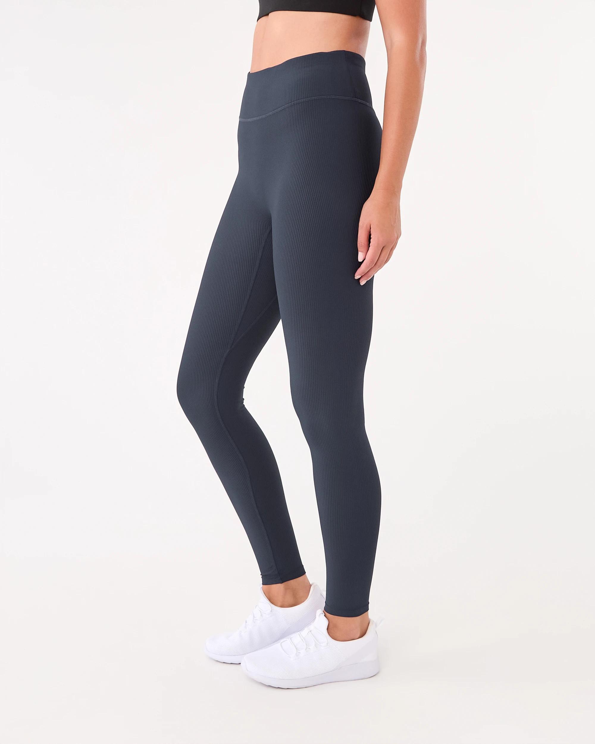 2 Active Womens Ribbed Leggings Shade Navy, 2 of 5