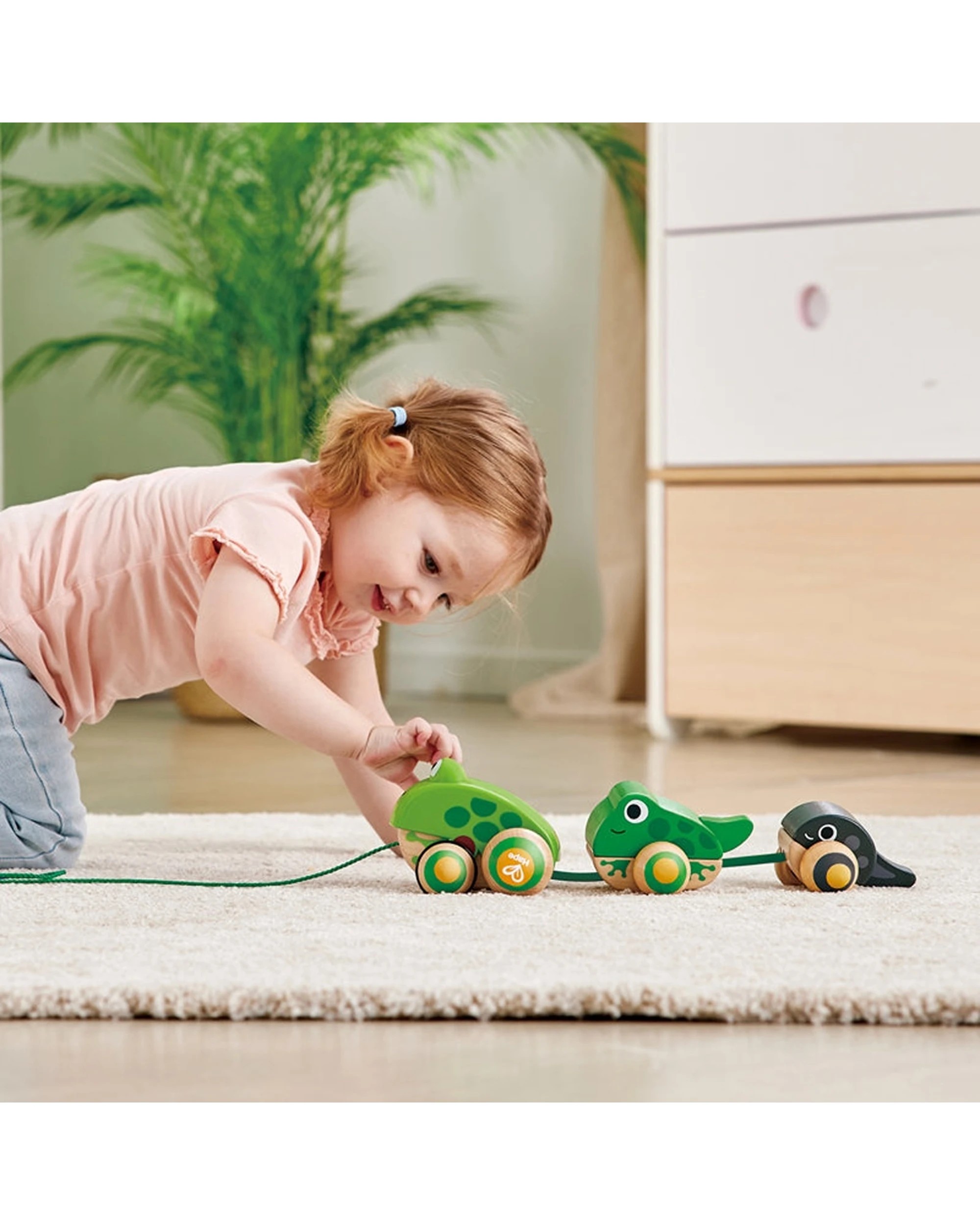 3 Hape Pull-A-Long Frog Family Toy 35.5cm For Kids and Toddlers - Multi, 3 of 3