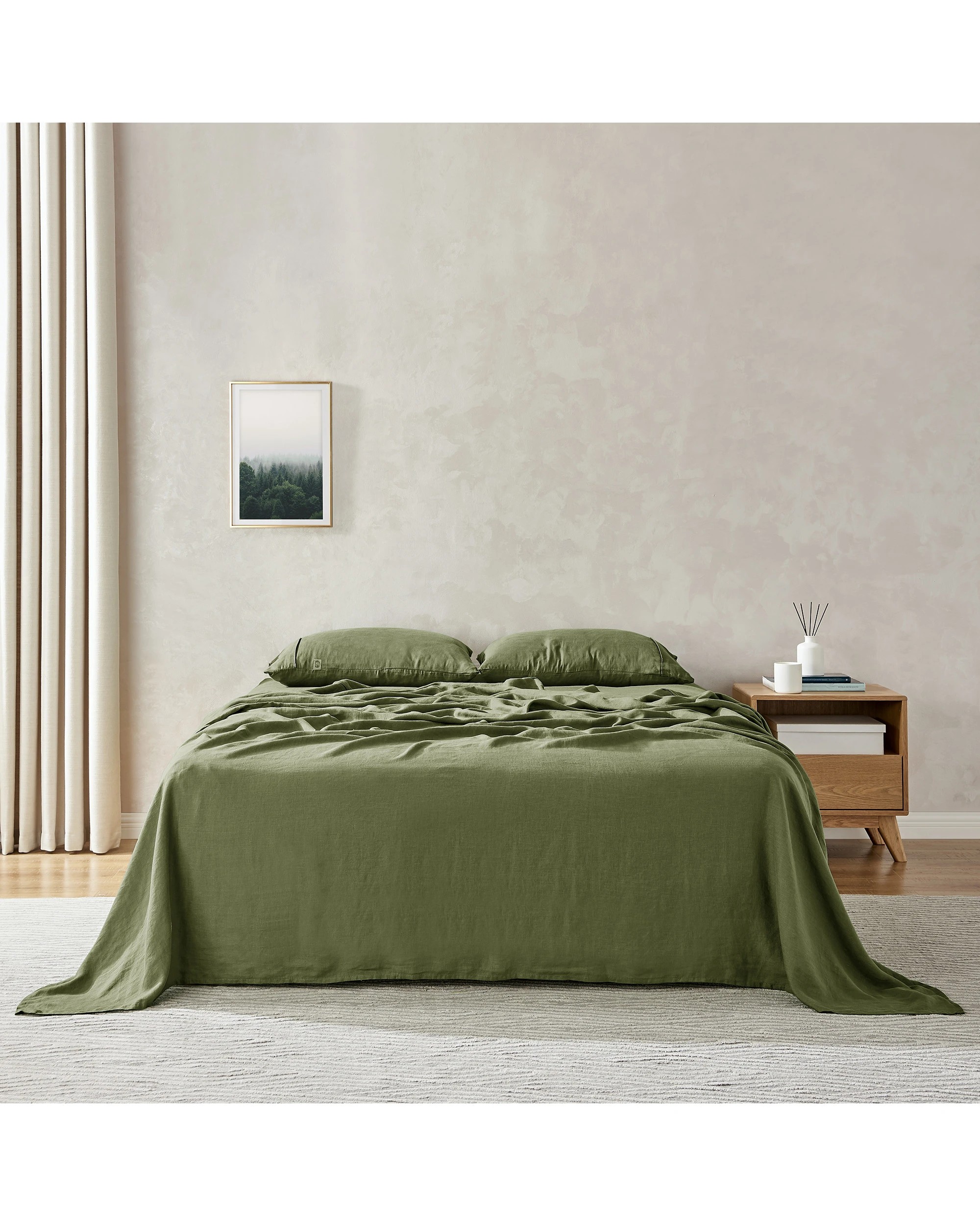 5 Natural Home 100% European Flax Linen Sheet Set - Super King Bed - Hunter, 5 of 6