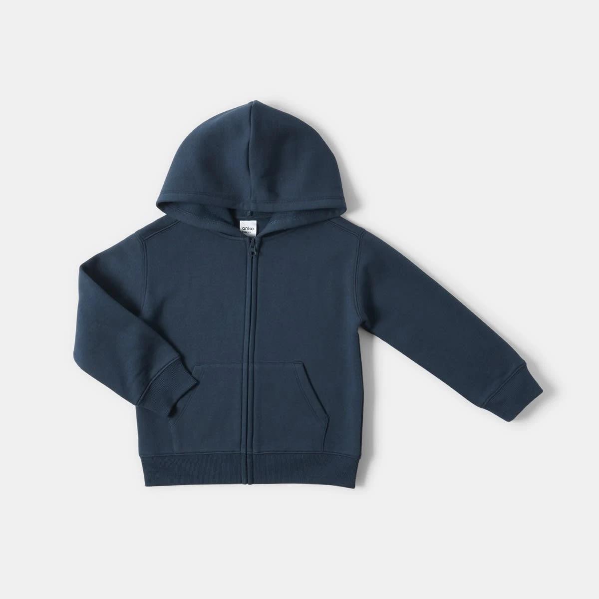 9 Plain Zip Through Hoodie Dress Navy, 9 of 10