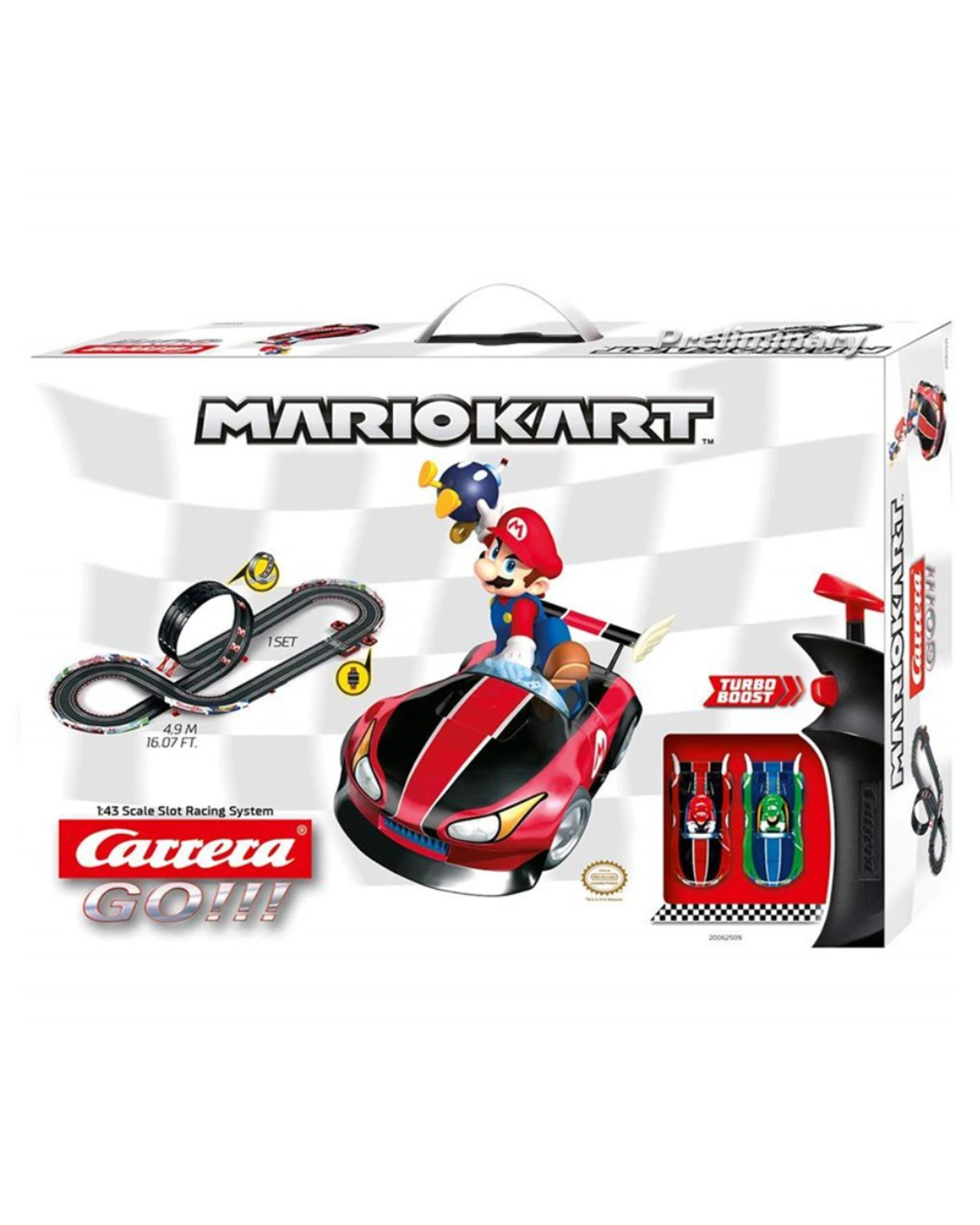 1 Carrera Go!!! 1:43 Nintendo Mario Kart Wii 4.9m Track And Slot Cars, 1 of 4