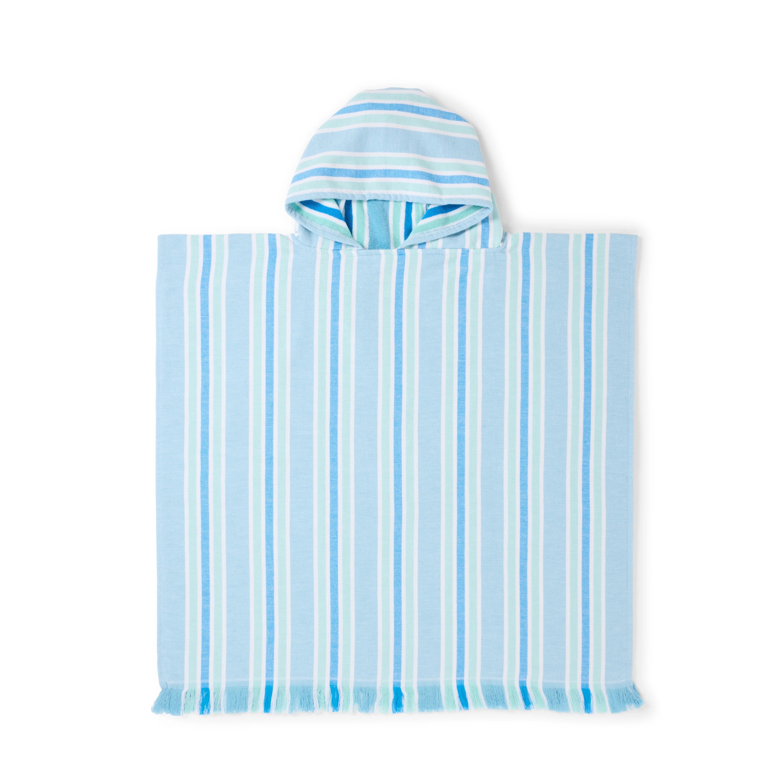 6 Cotton Kids Hooded Beach Towel - Blue, 6 of 9