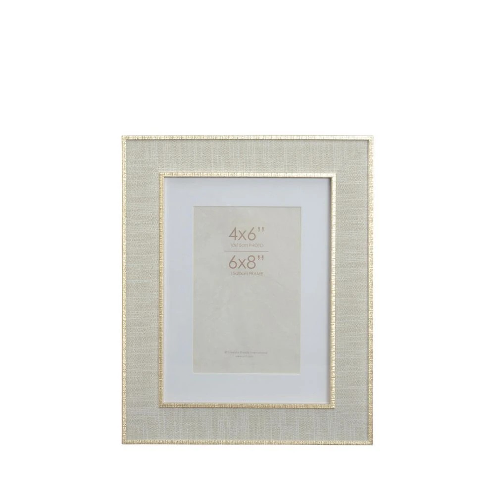 3 Nova 6x8" Frame with 4x6" opening White/Gold, 3 of 4